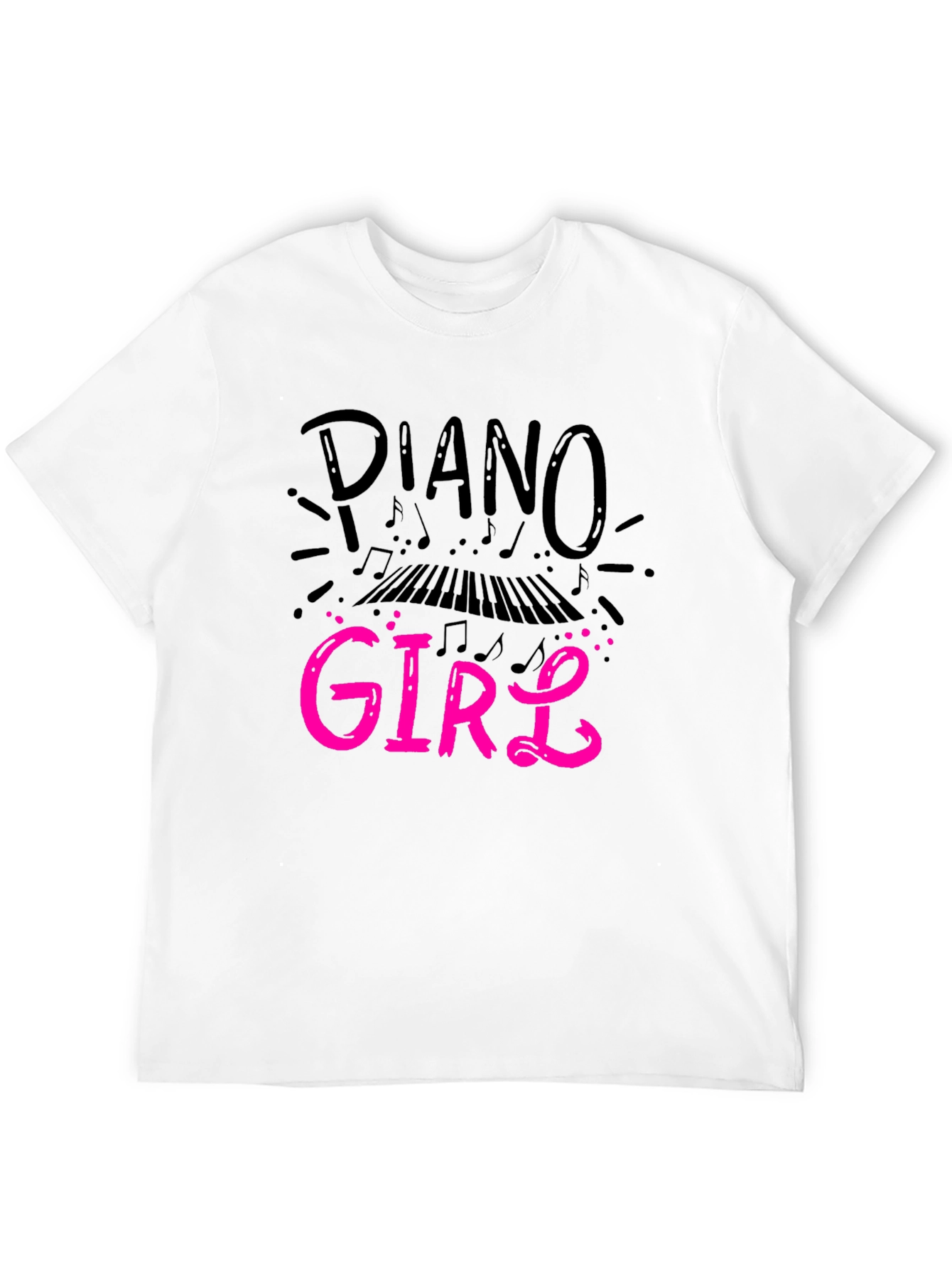 Piano Girl Graphic Tee - Music Lovers Shirt