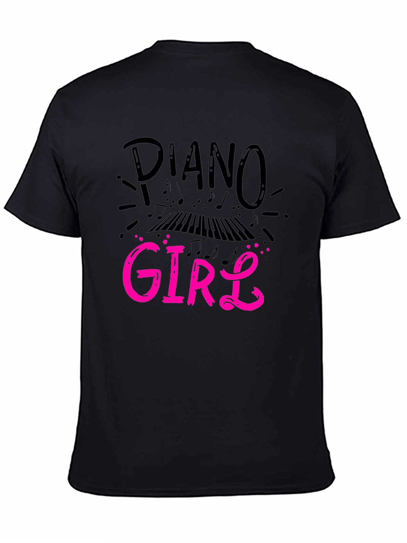 Piano Girl Graphic Tee - Music Lovers Shirt