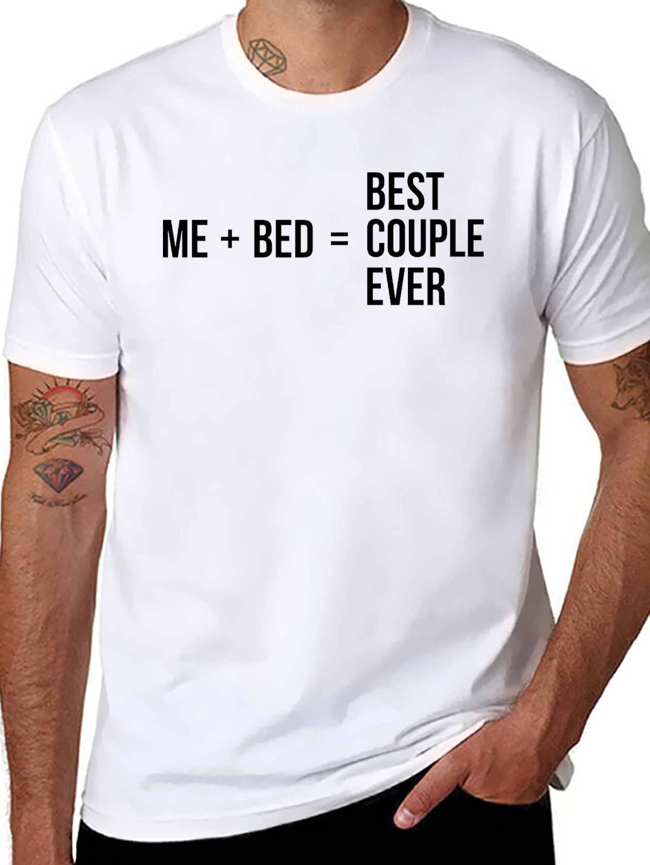 Funny Me+Bed=Best Couple Ever Graphic T-Shirt