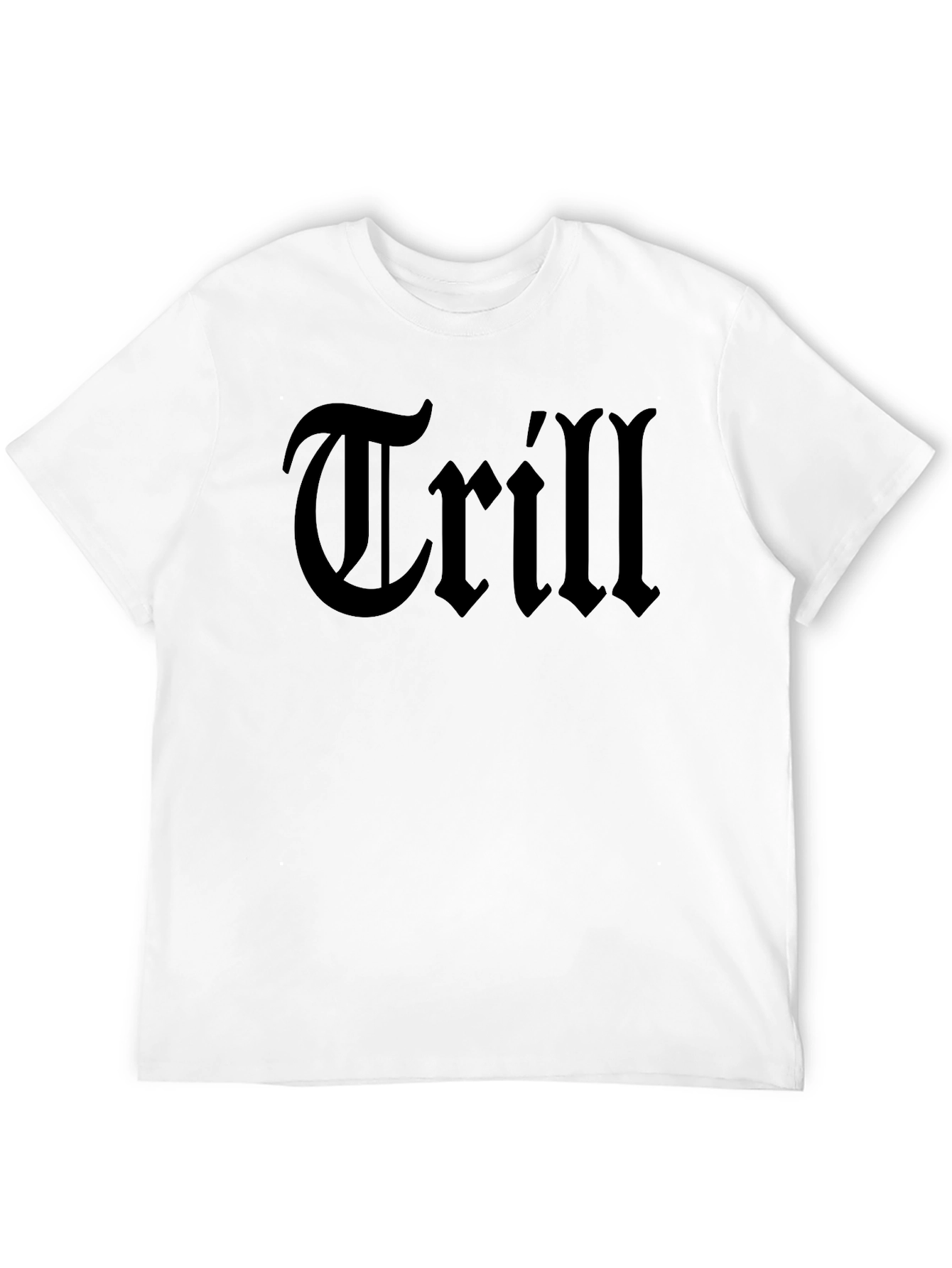 Trill Crew Neck Black T-Shirt - Casual Fashion