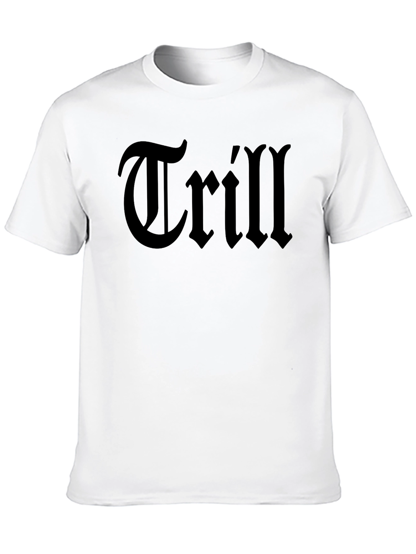 Trill Crew Neck Black T-Shirt - Casual Fashion
