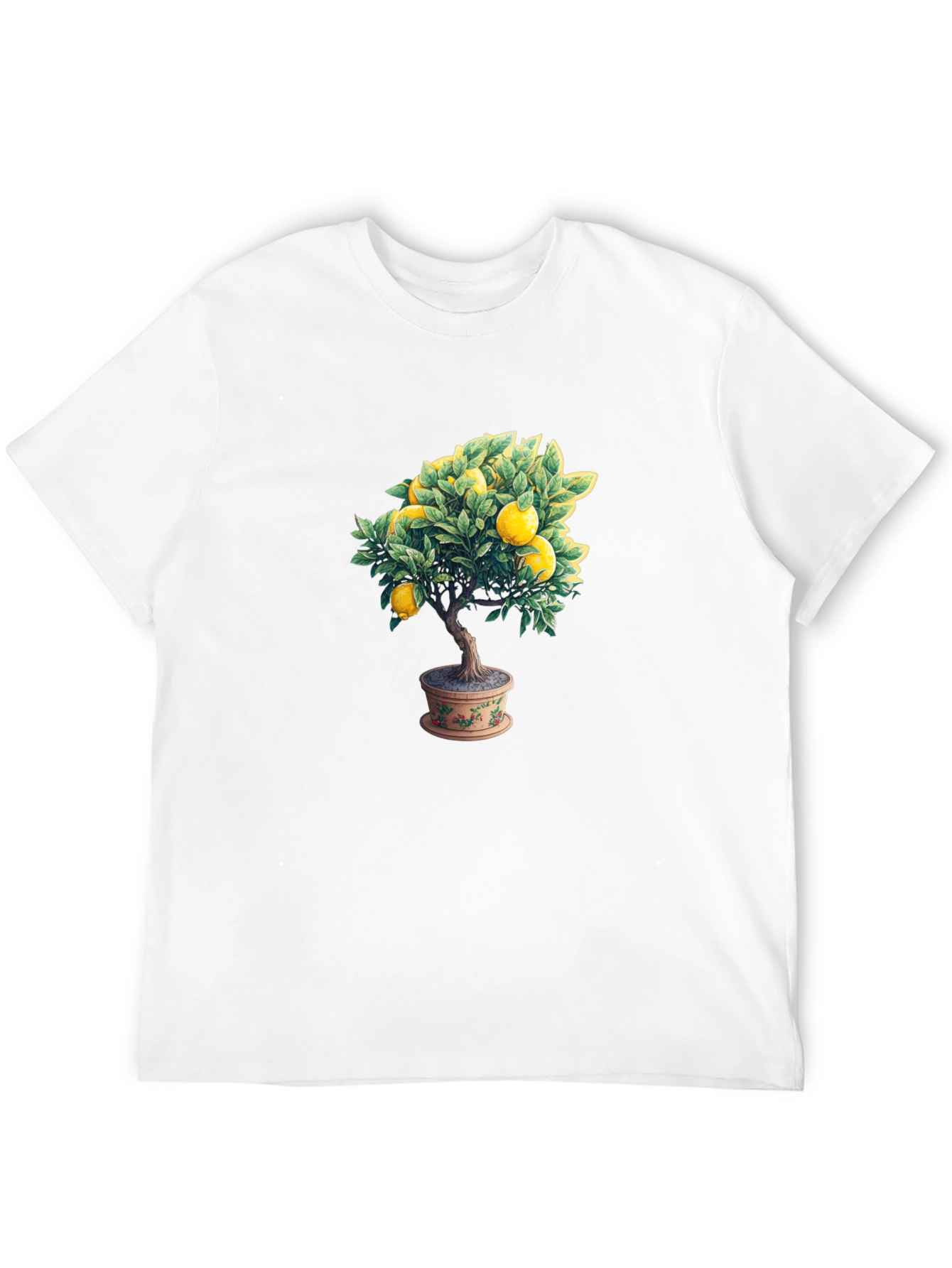Lemon Tree Graphic Tee - Black Cotton Comfort