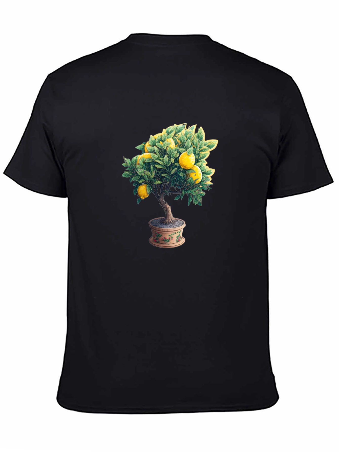 Lemon Tree Graphic Tee - Black Cotton Comfort