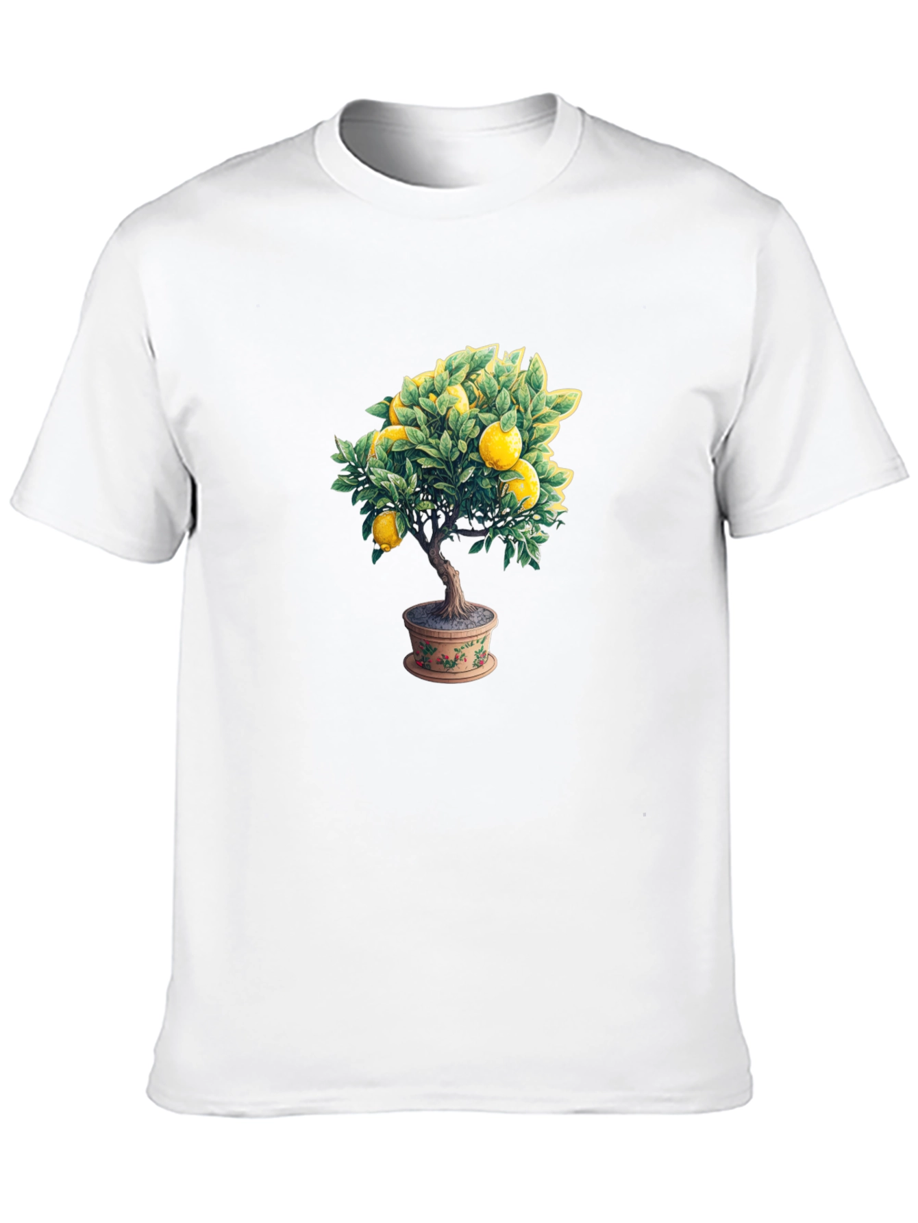 Lemon Tree Graphic Tee - Black Cotton Comfort