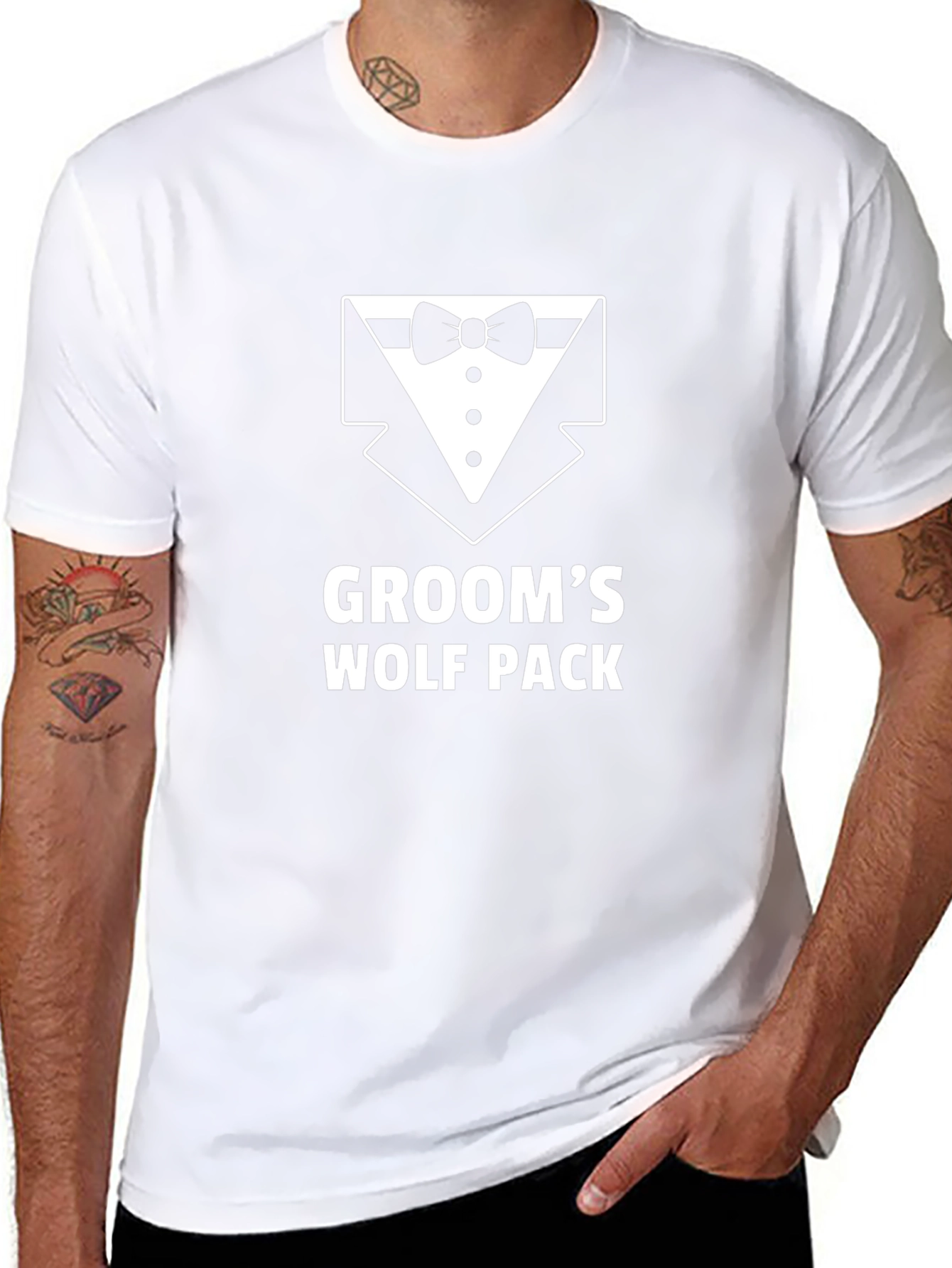 Grooms Wolf Pack Black Graphic Tee