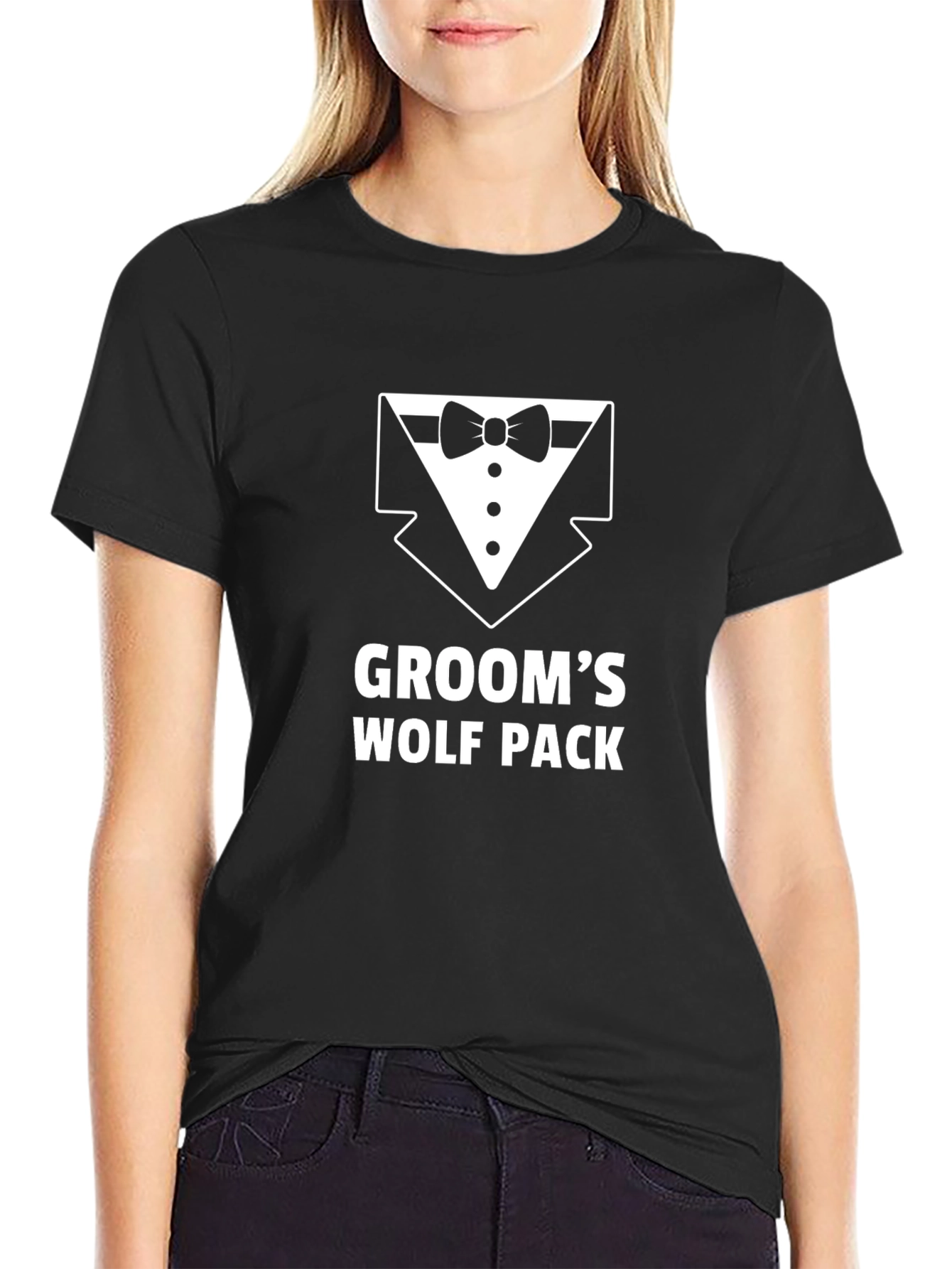 Grooms Wolf Pack Black Graphic Tee