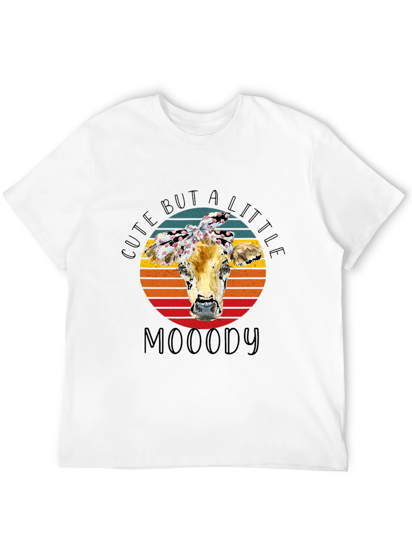 Cute But A Little Moody Cow Graphic Tee