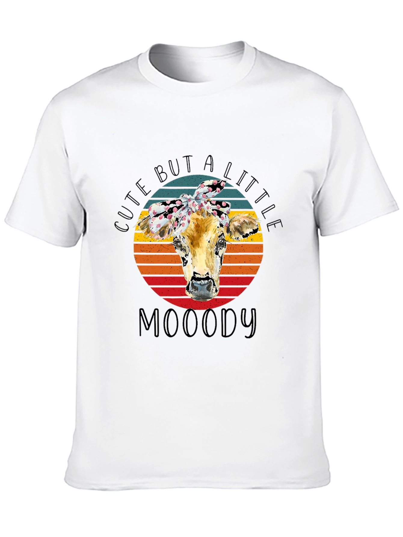 Cute But A Little Moody Cow Graphic Tee