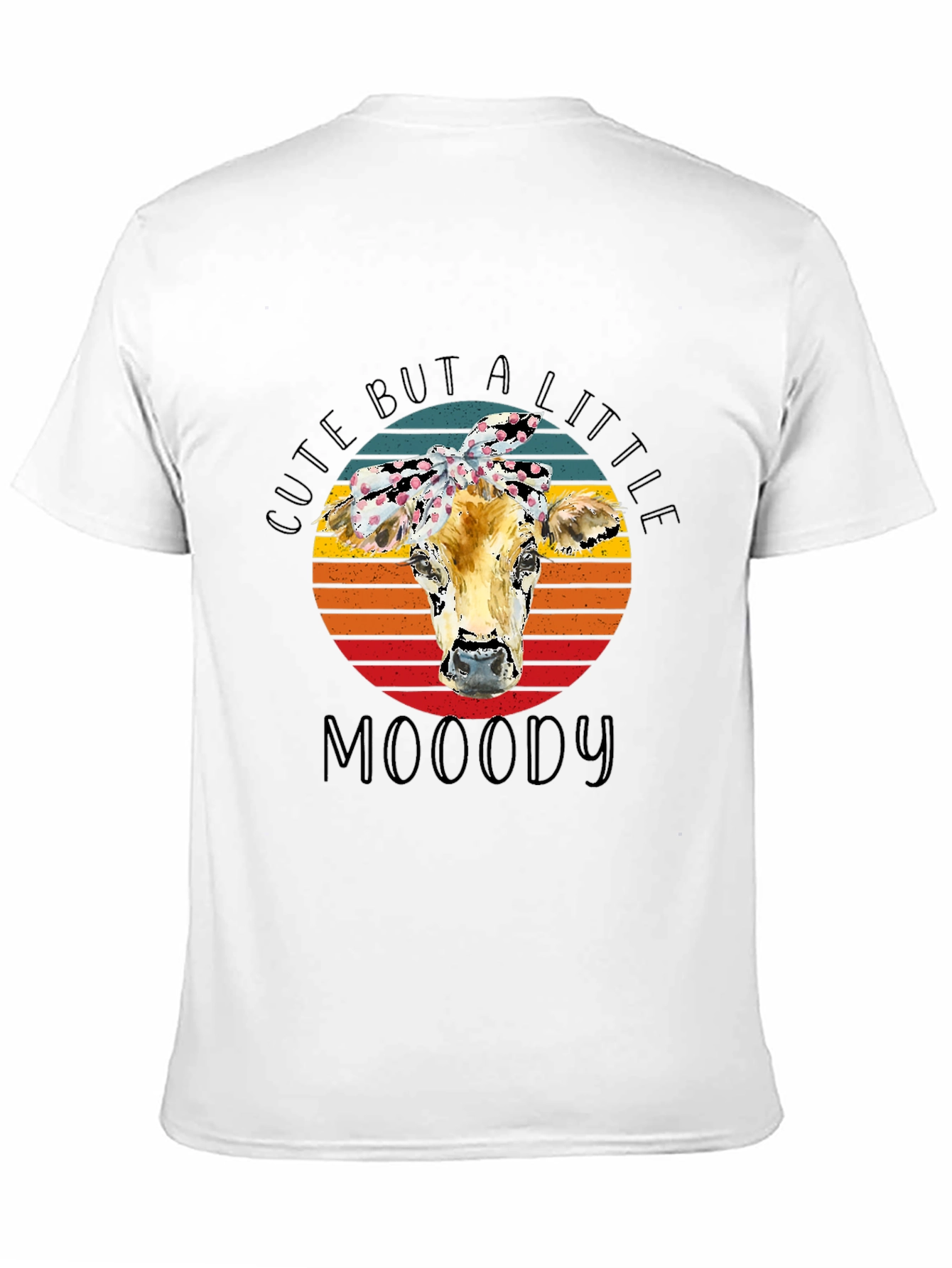 Cute But A Little Moody Cow Graphic Tee