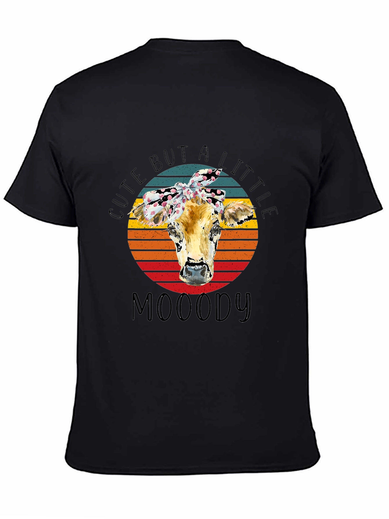 Cute But A Little Moody Cow Graphic Tee