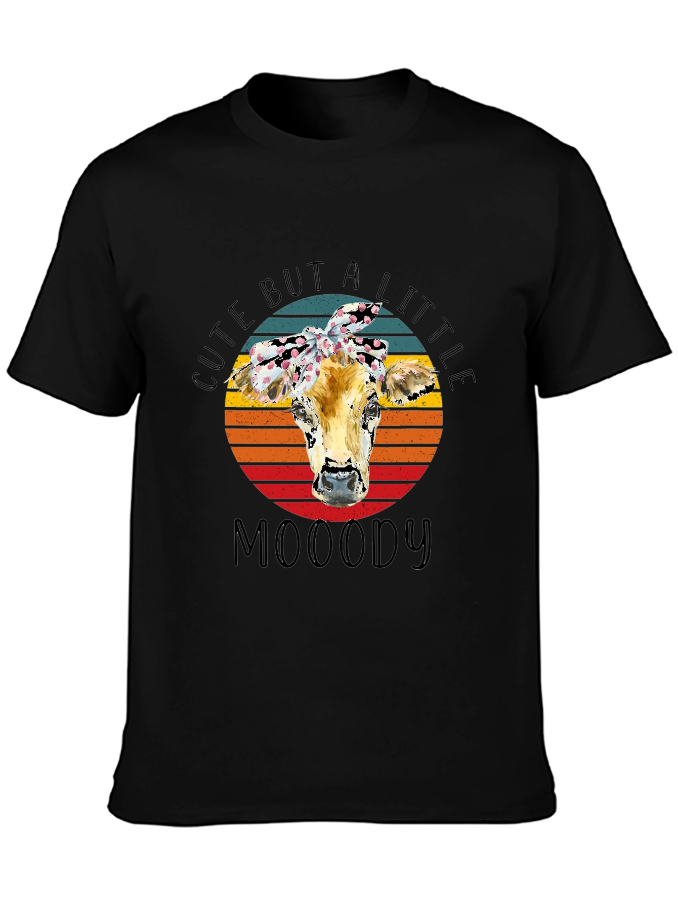 Cute But A Little Moody Cow Graphic Tee