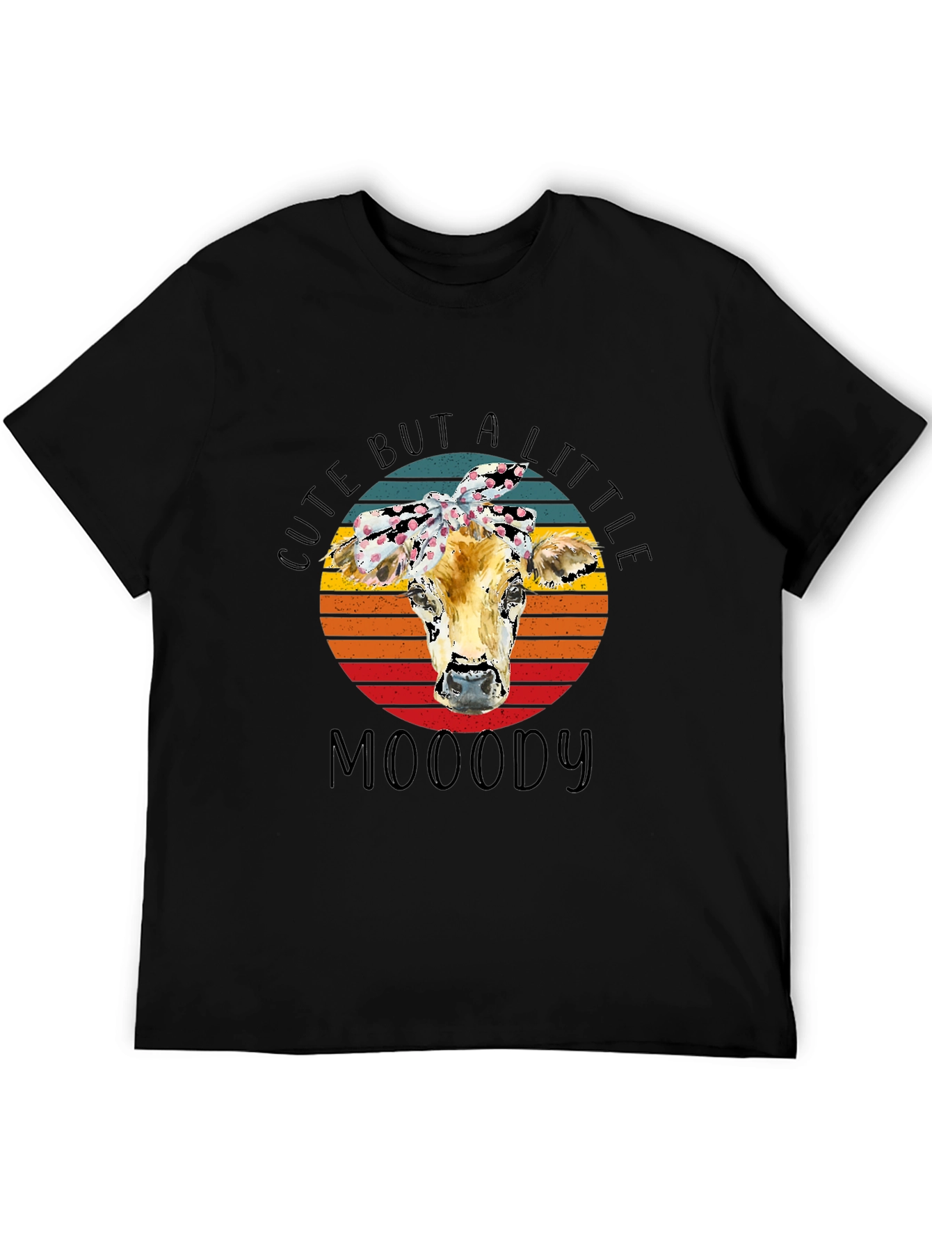 Cute But A Little Moody Cow Graphic Tee