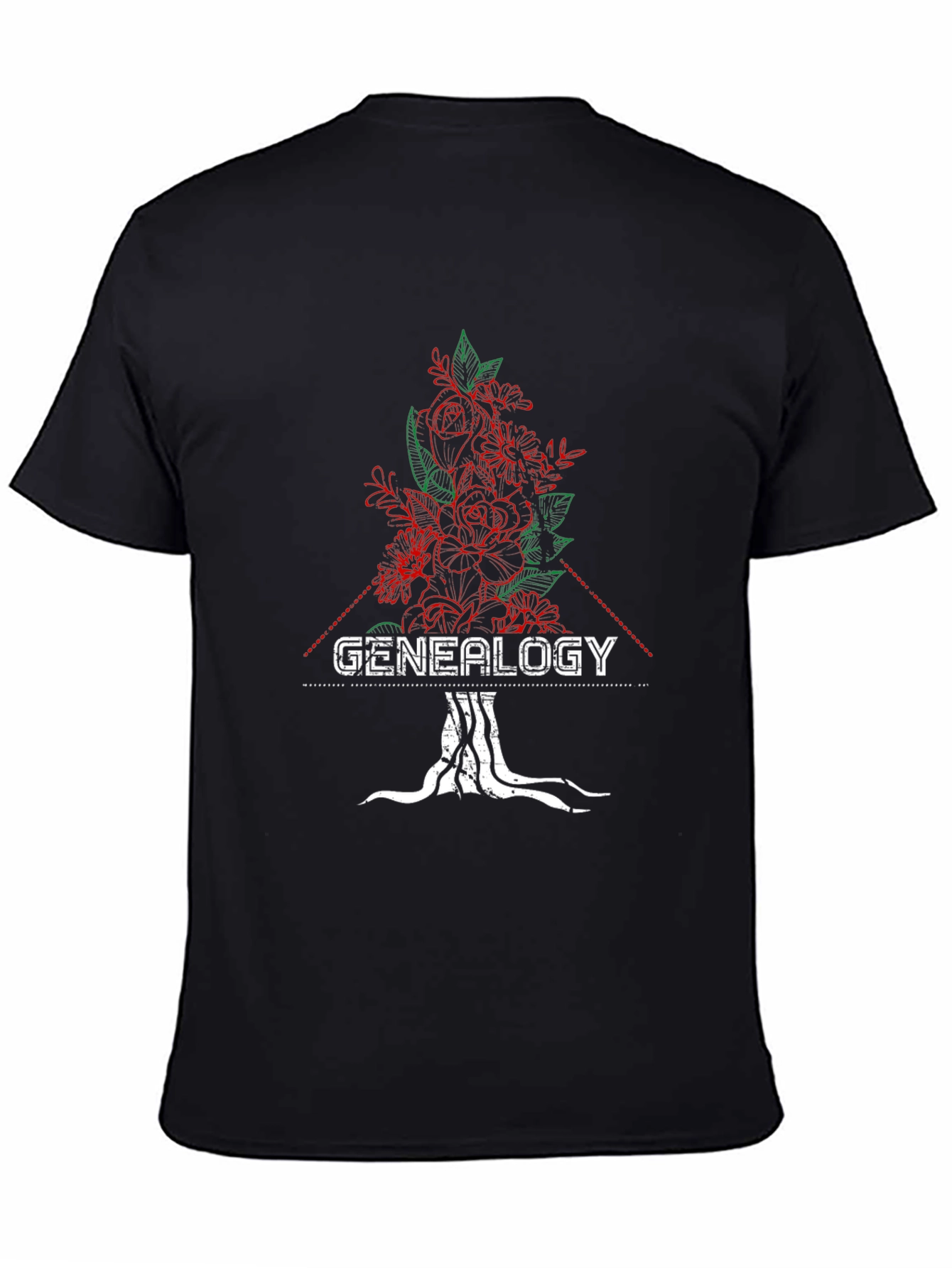 Genealogy Floral Tree T-Shirt
