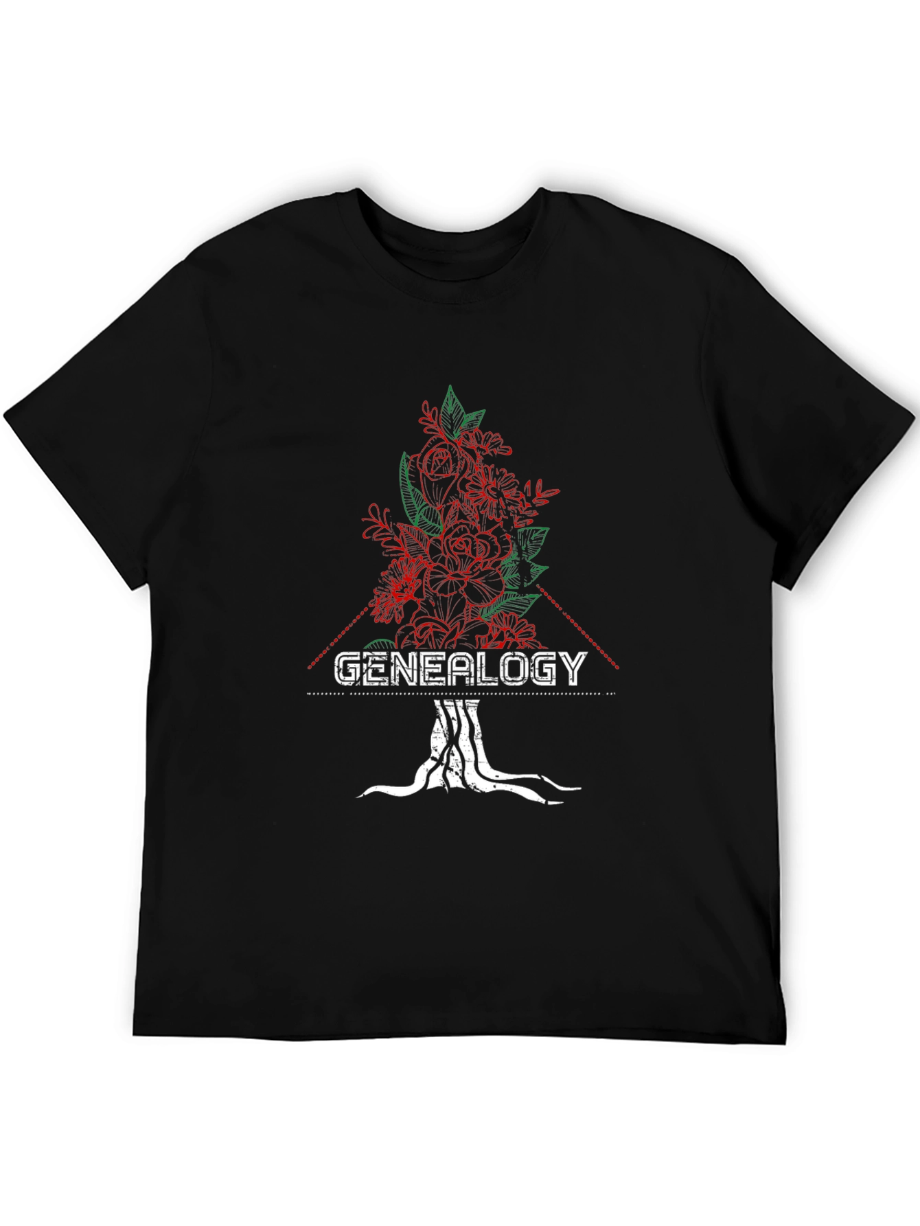 Genealogy Floral Tree T-Shirt