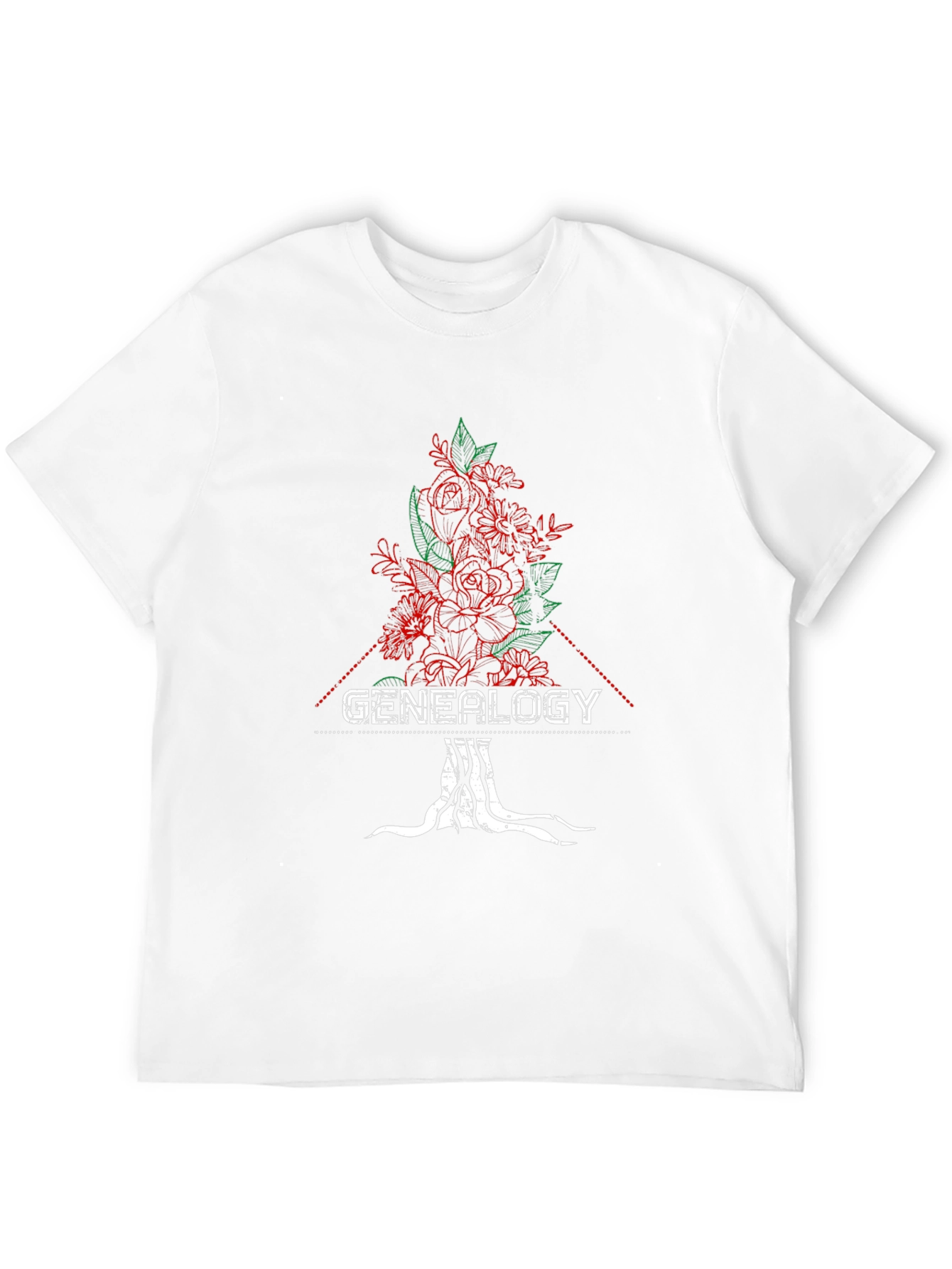 Genealogy Floral Tree T-Shirt