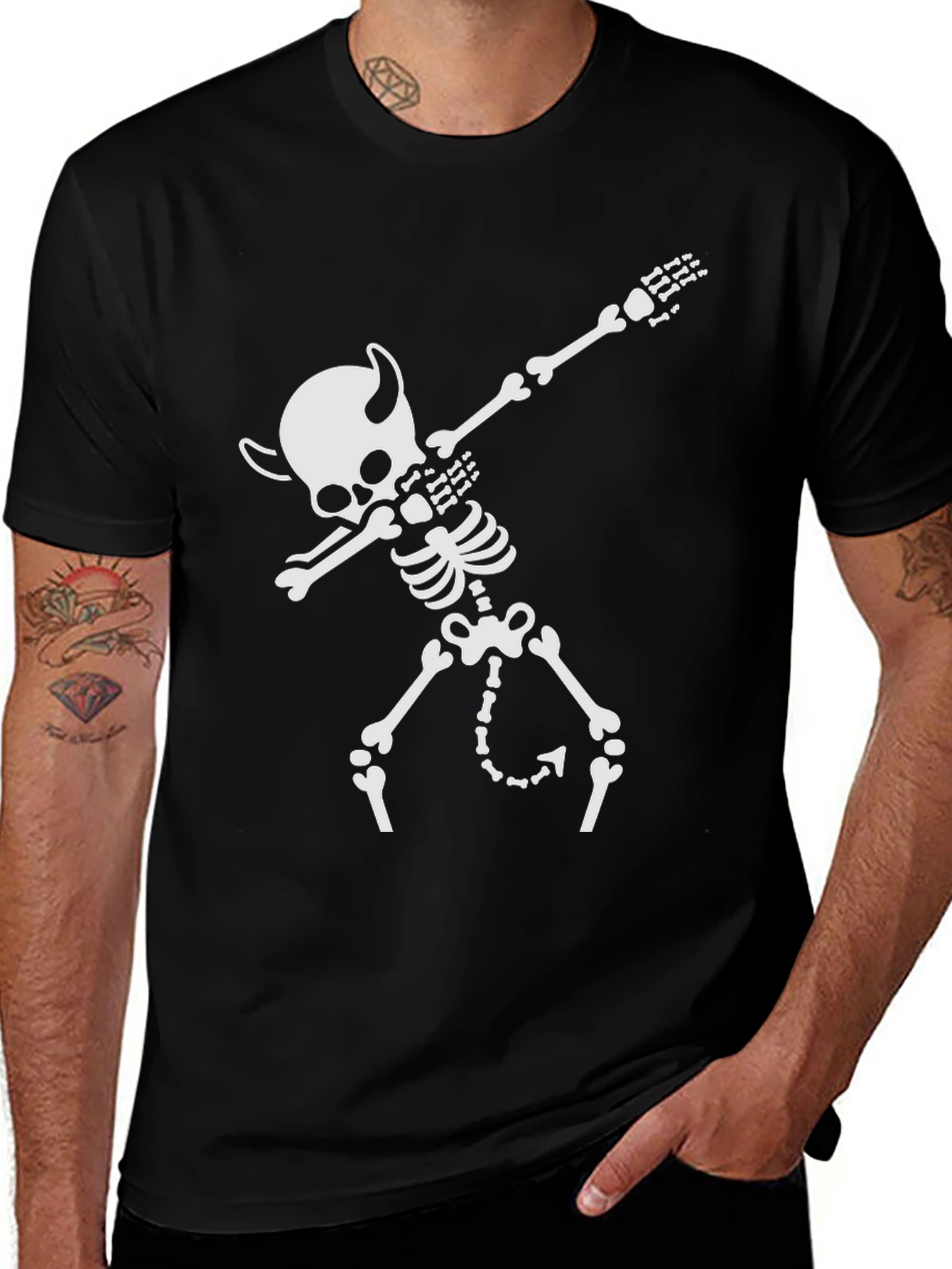 Dabbing Devil Skeleton T-Shirt