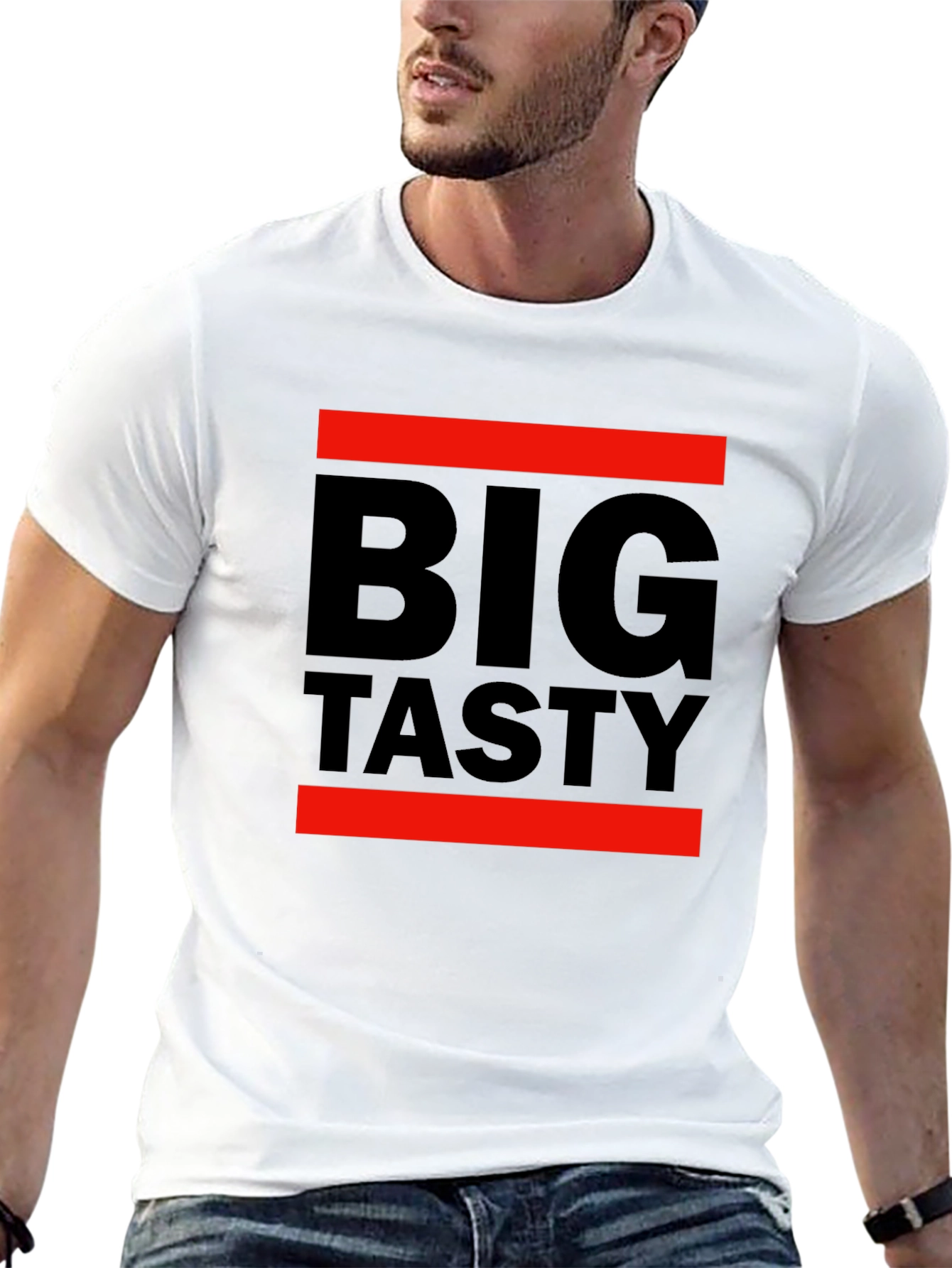 Big Tasty Graphic Tee - Black Cotton T-Shirt