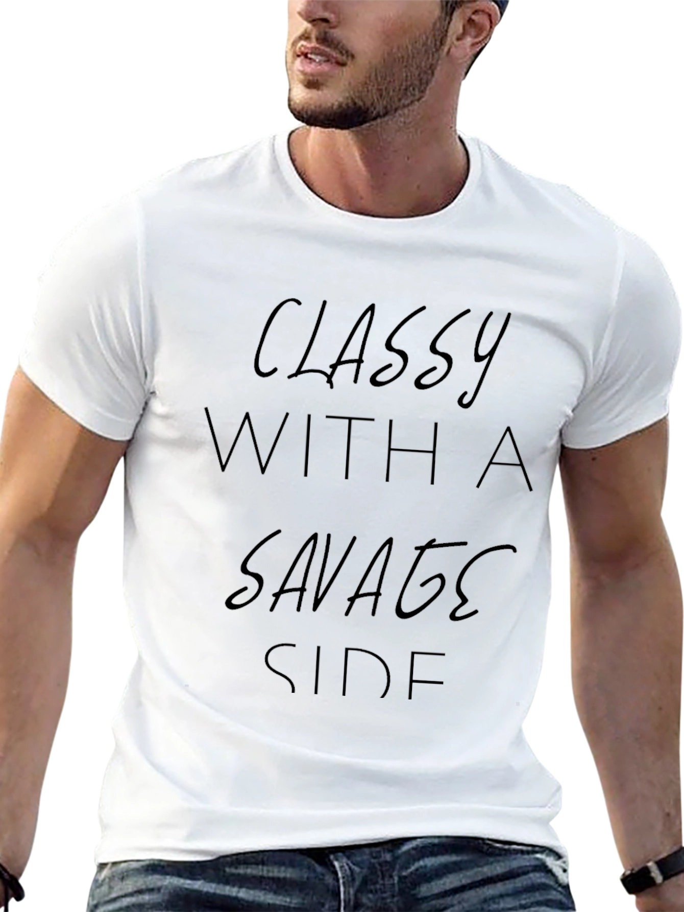 Classy with a Savage Side Black T-Shirt
