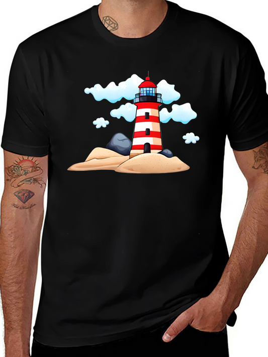 Lighthouse Graphic Tee - Coastal Style Shirt