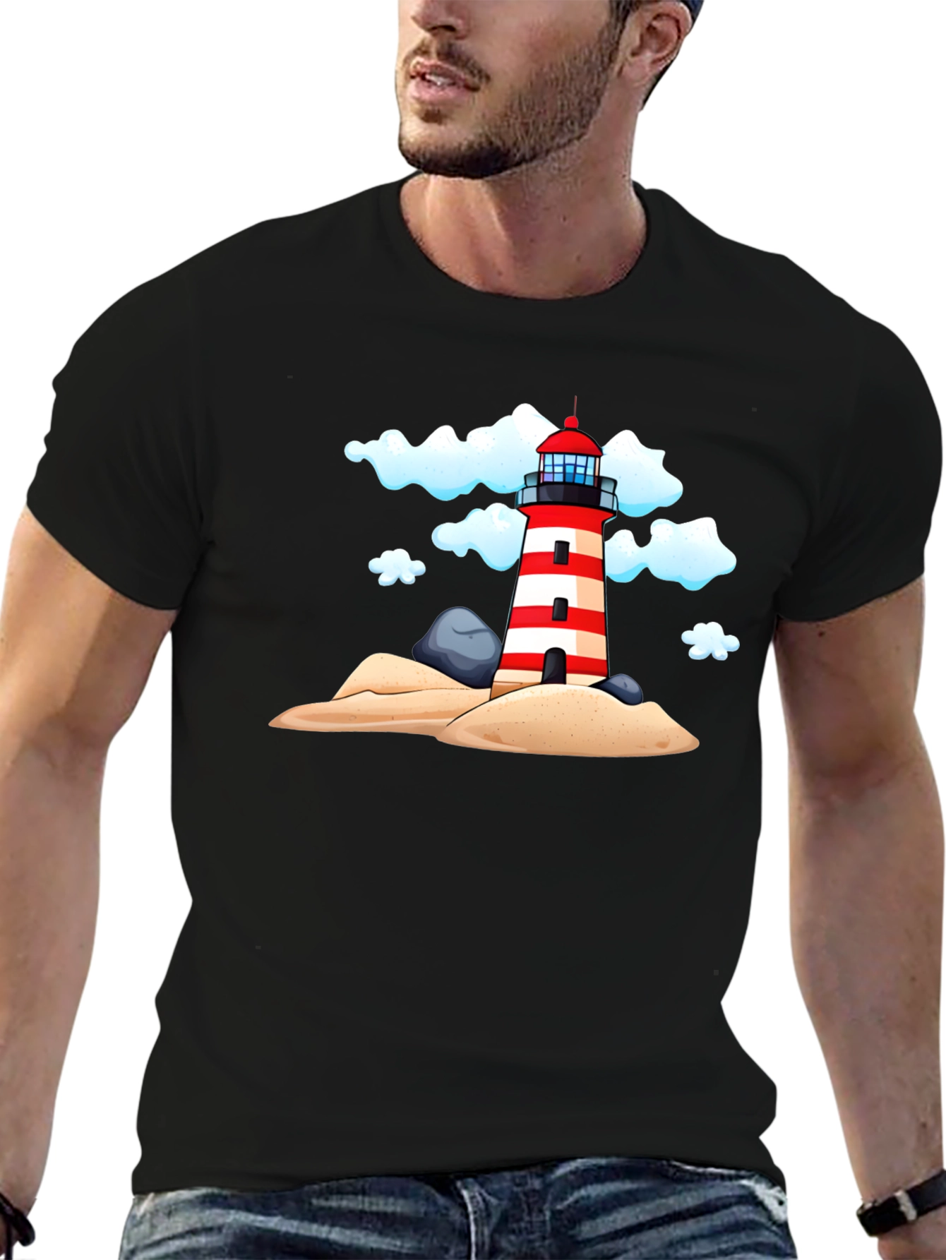 Lighthouse Graphic Tee - Coastal Style Shirt