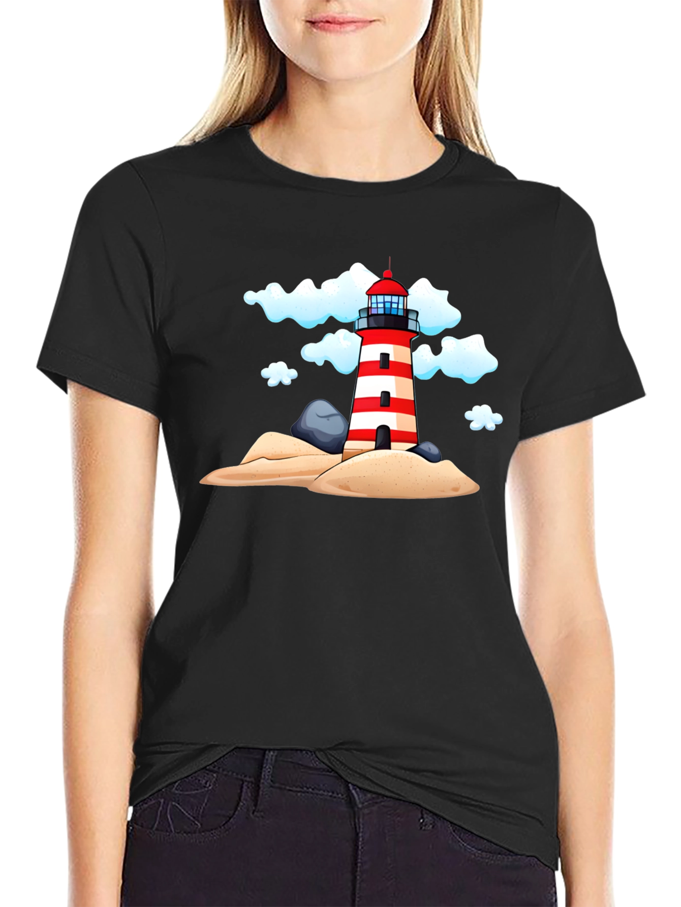 Lighthouse Graphic Tee - Coastal Style Shirt