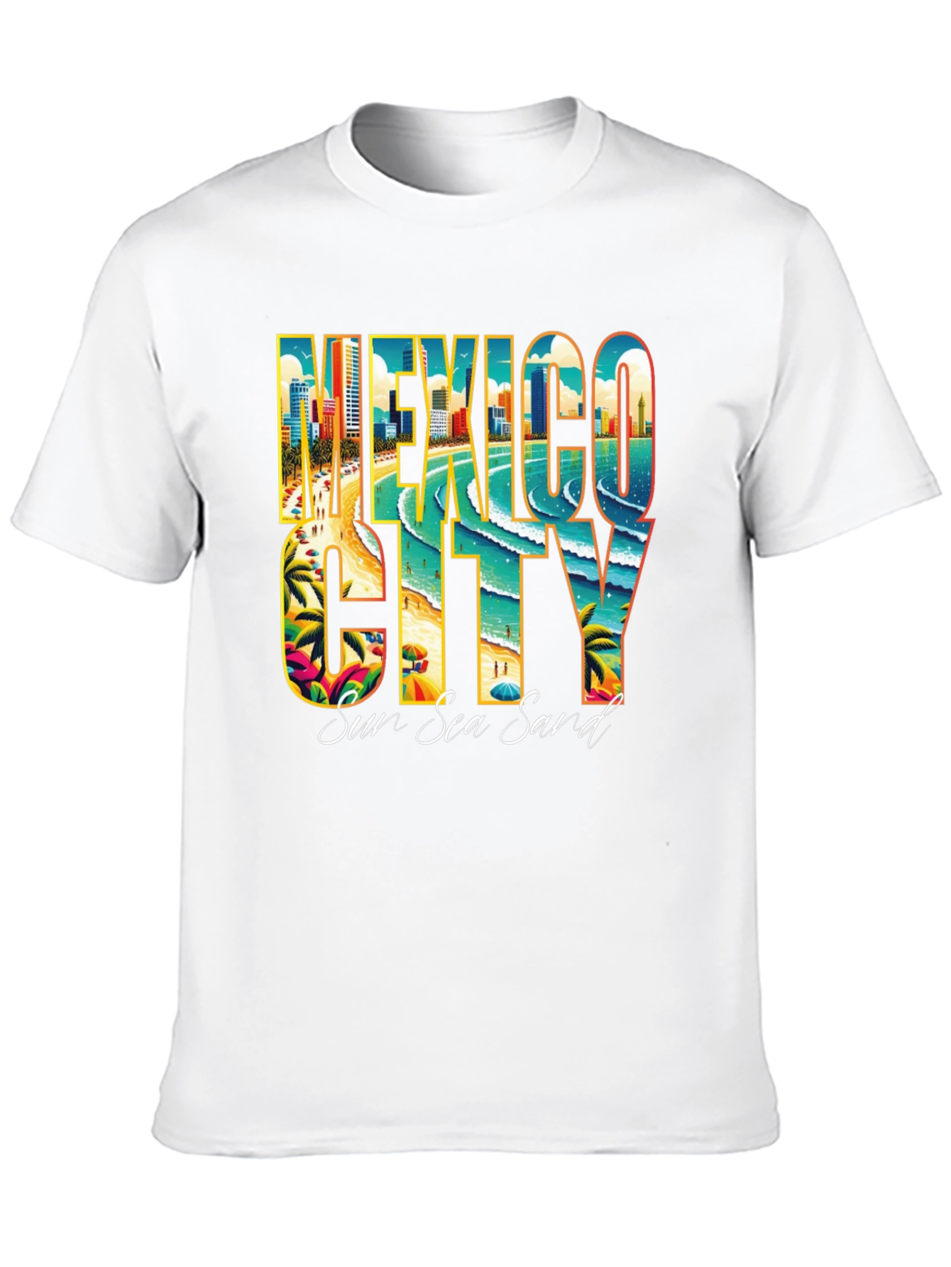 Mexico City Sun Sea Sand Graphic T-Shirt