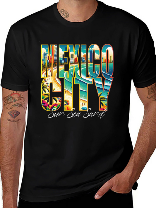 Mexico City Sun Sea Sand Graphic T-Shirt