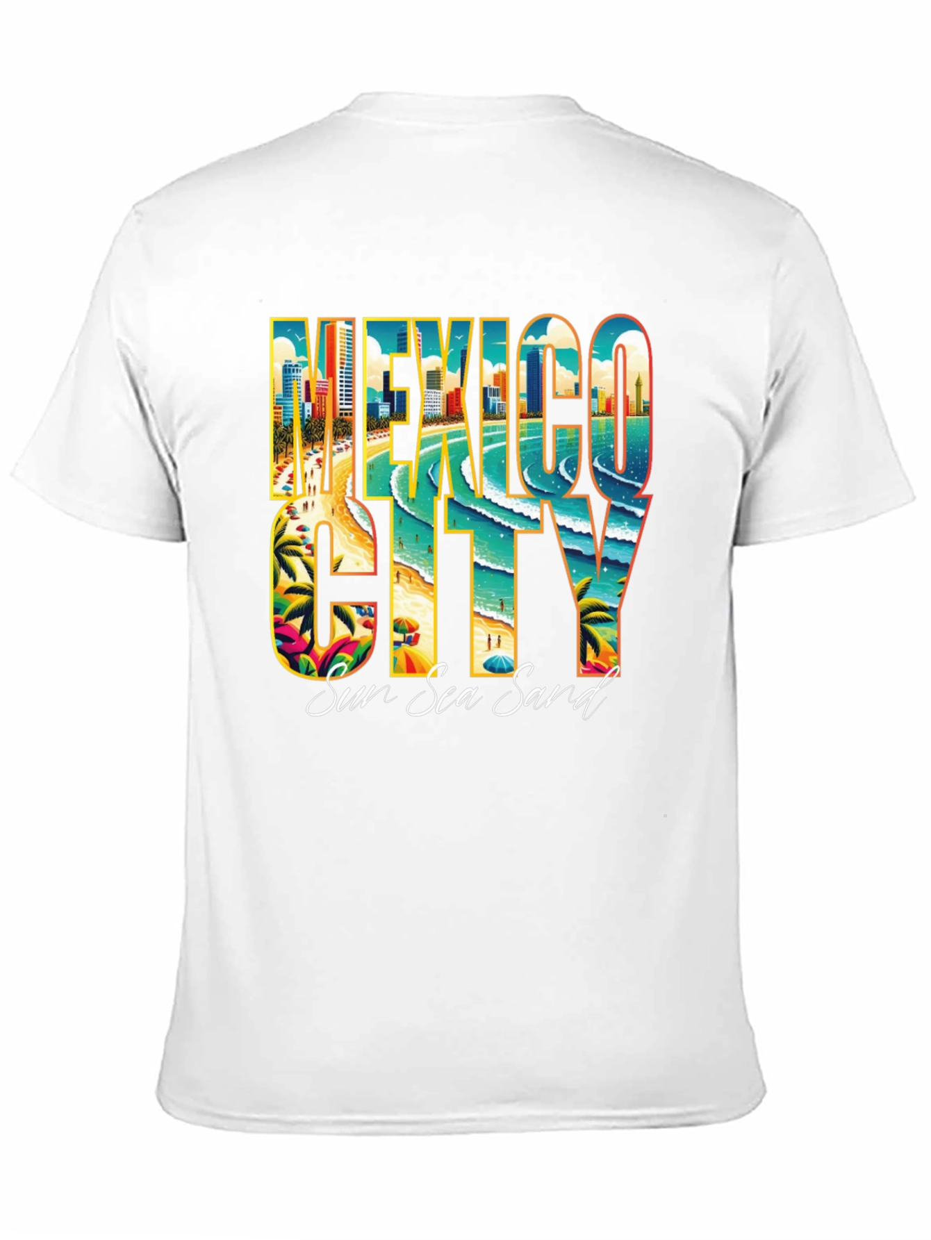 Mexico City Sun Sea Sand Graphic T-Shirt