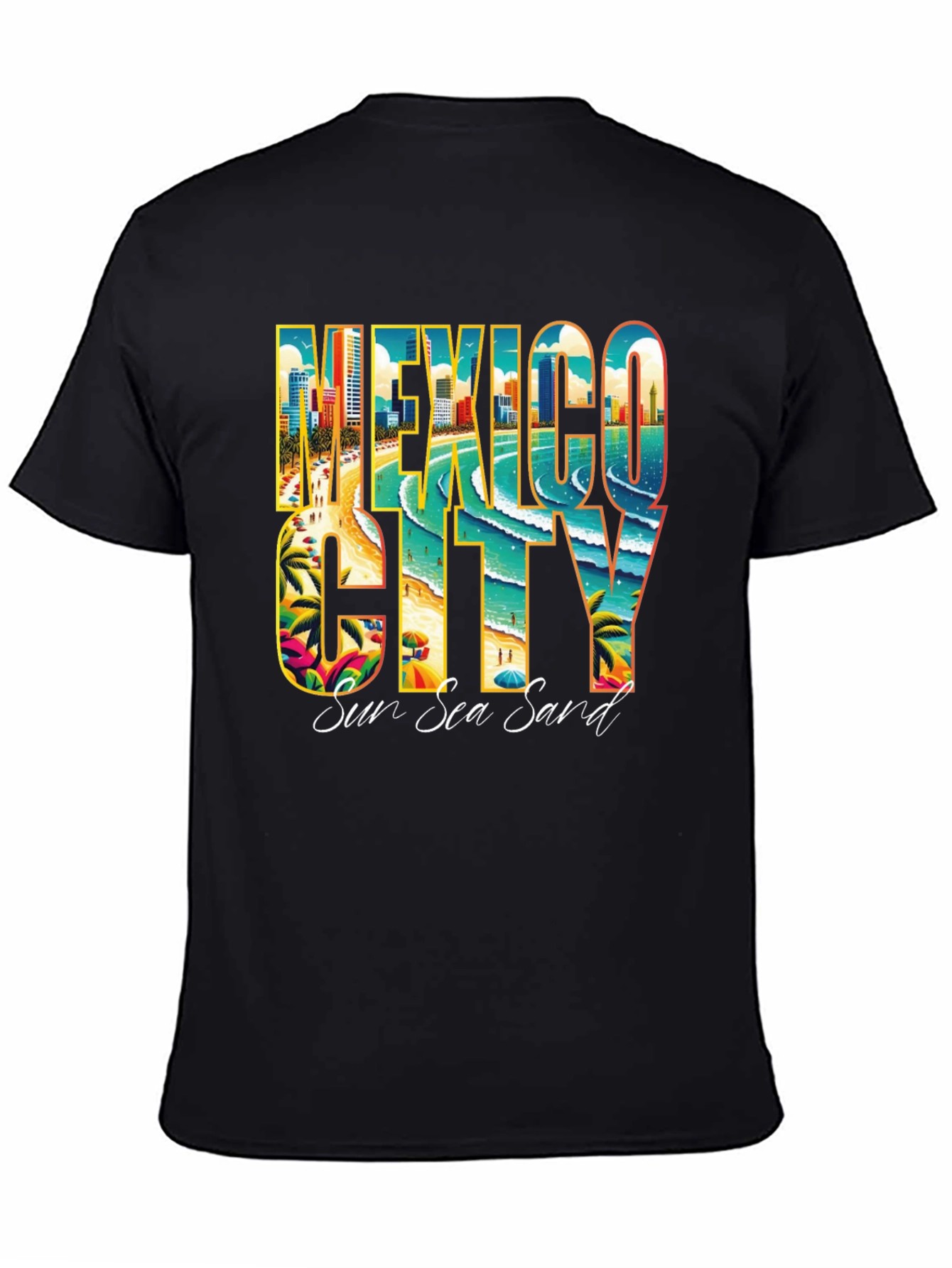 Mexico City Sun Sea Sand Graphic T-Shirt