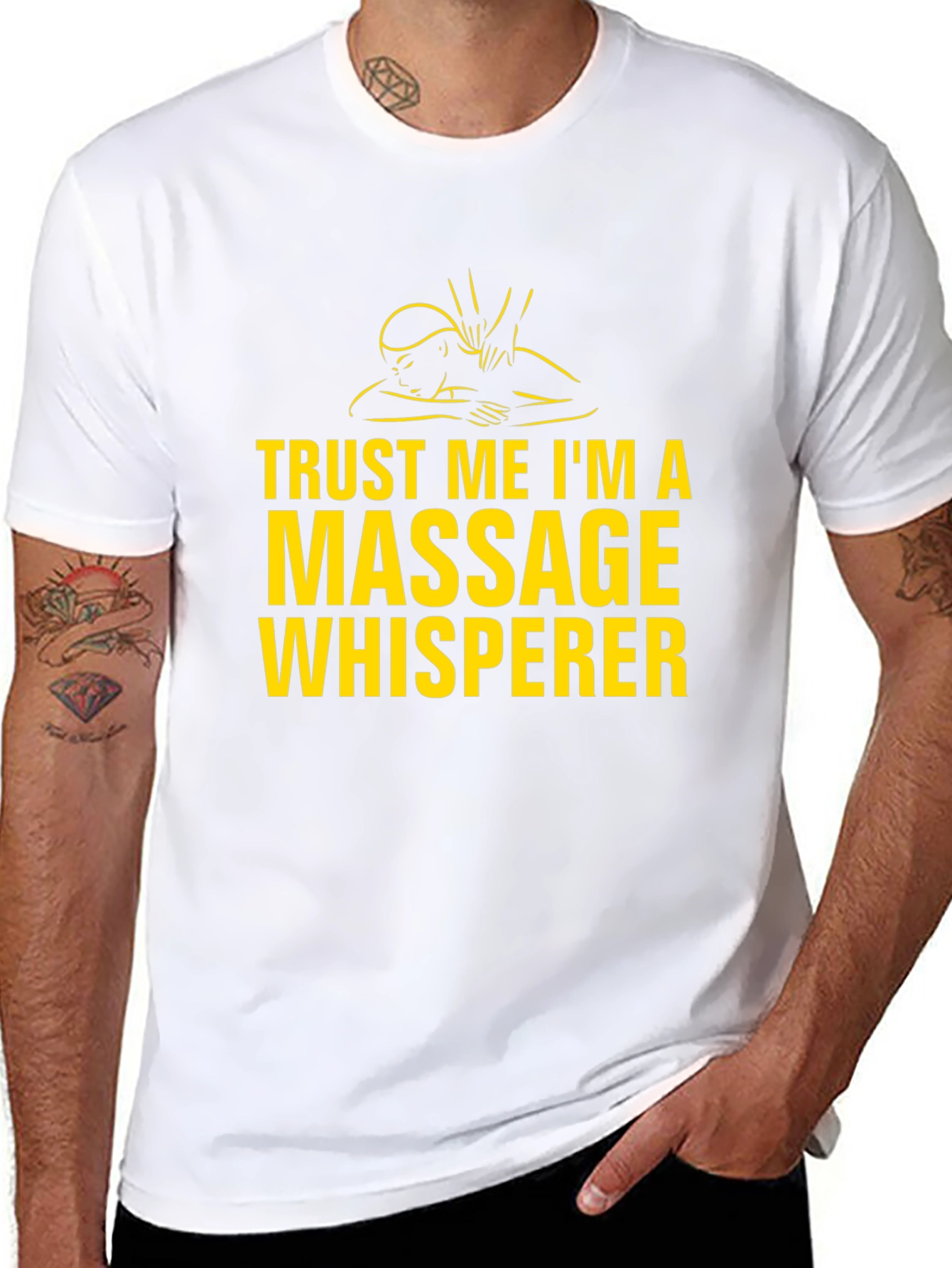 Massage Whisperer Graphic Tee - Black T-Shirt