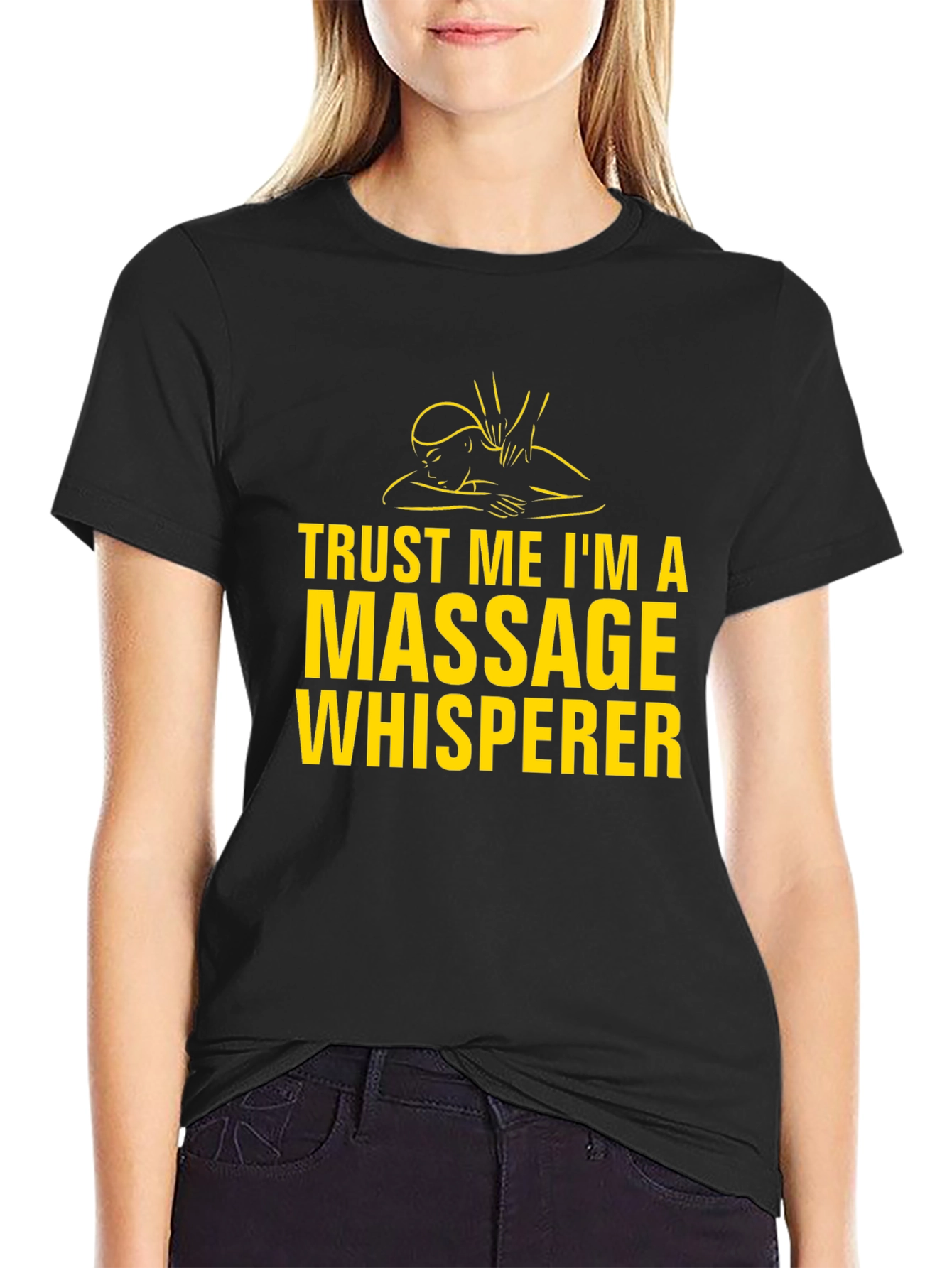 Massage Whisperer Graphic Tee - Black T-Shirt