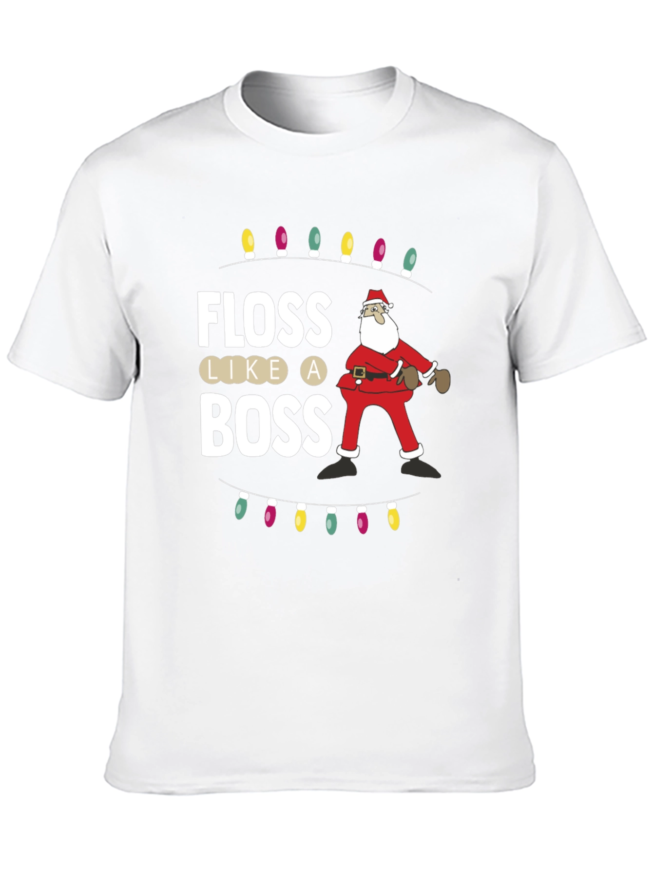Floss Like a Boss Santa Christmas T-Shirt
