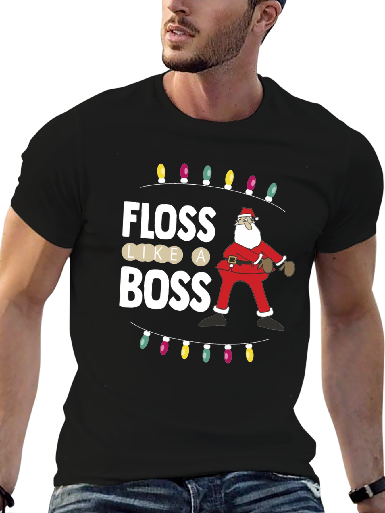 Floss Like a Boss Santa Christmas T-Shirt