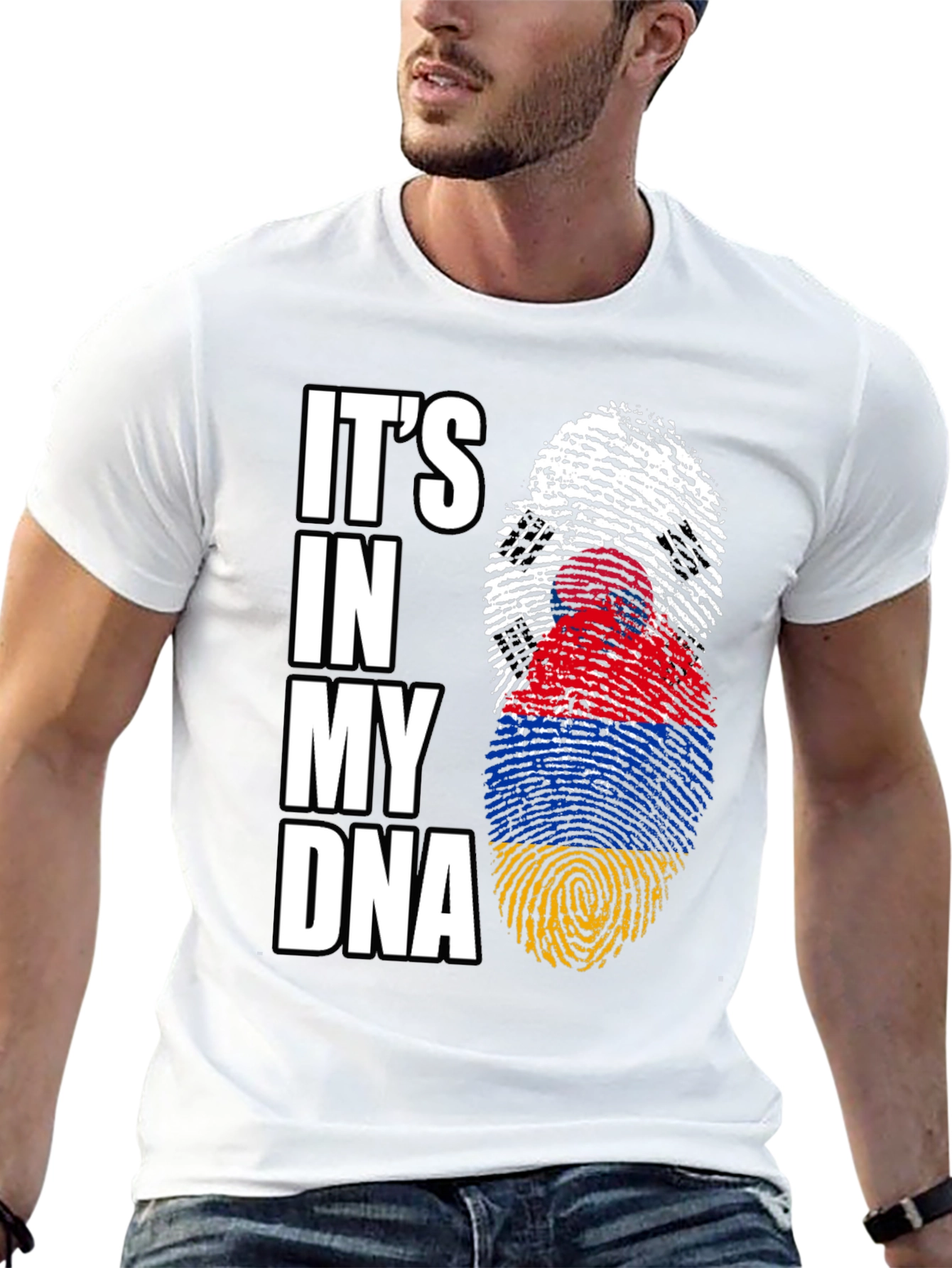 Its in My DNA Armenia Flag Fingerprint T-Shirt