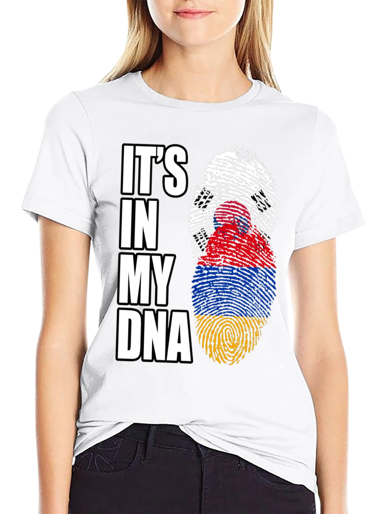 Its in My DNA Armenia Flag Fingerprint T-Shirt