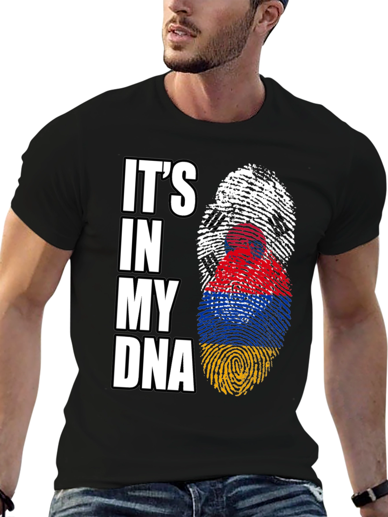 Its in My DNA Armenia Flag Fingerprint T-Shirt