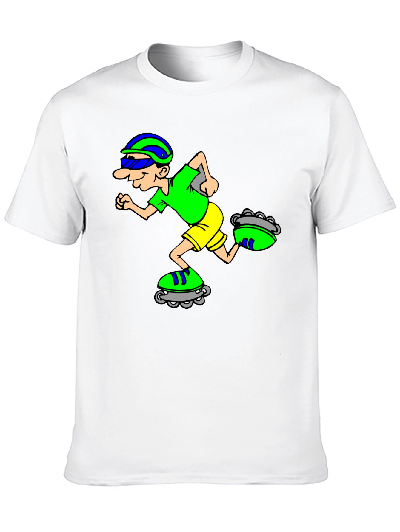 Cartoon Inline Skater Graphic Tee - Black