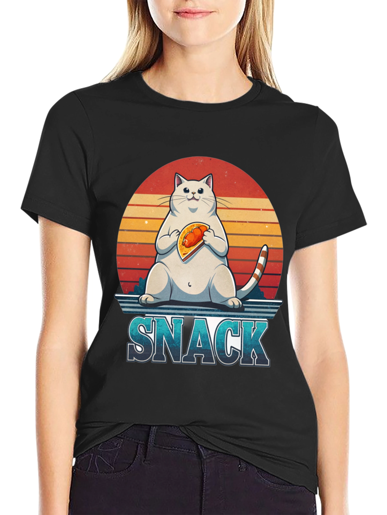 Cat Snack Graphic T-Shirt