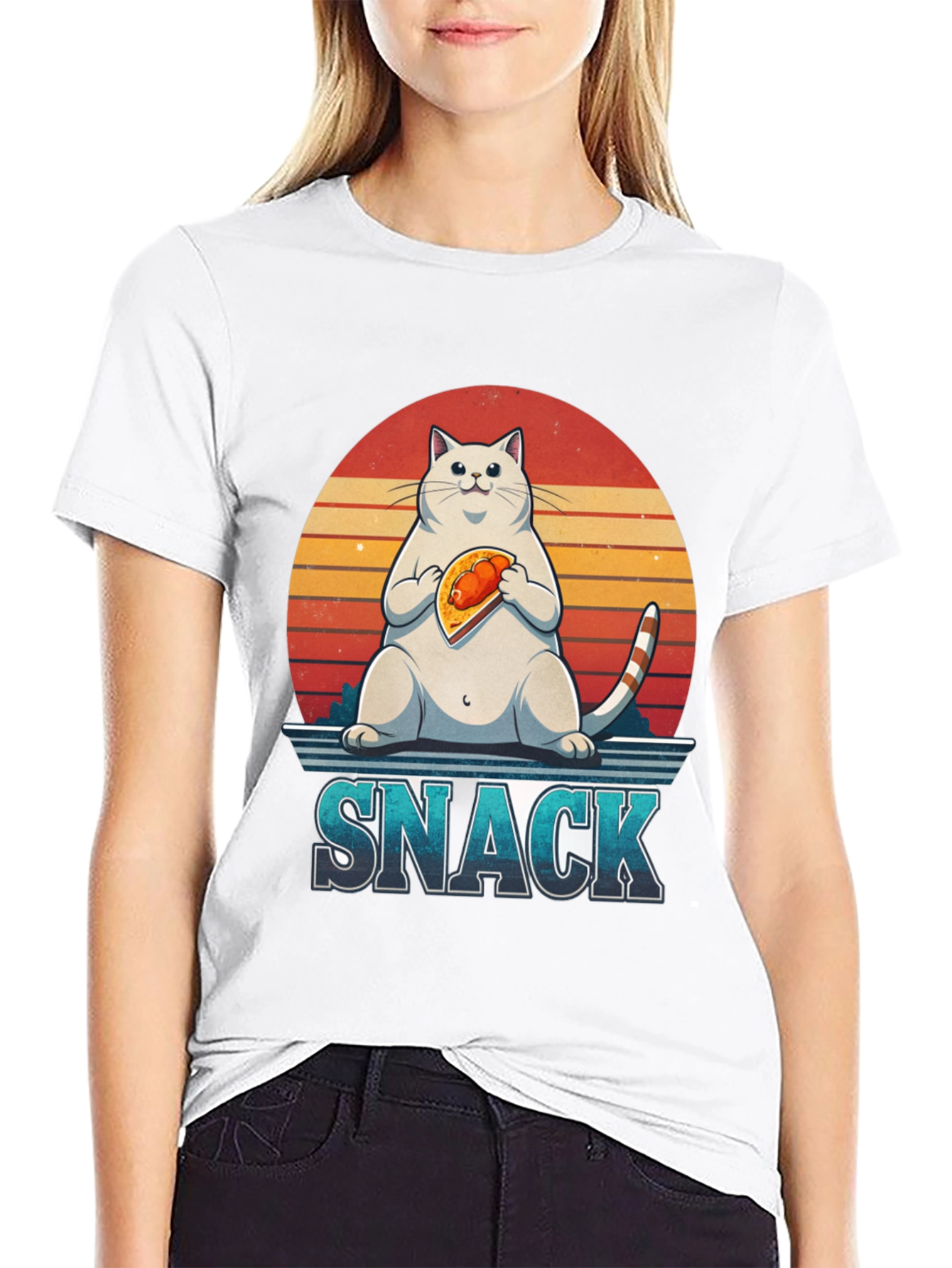 Cat Snack Graphic T-Shirt