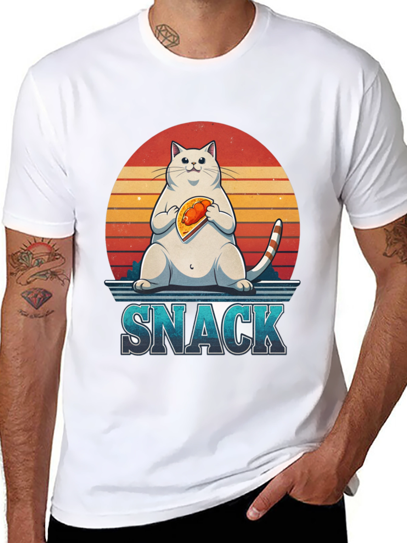 Cat Snack Graphic T-Shirt