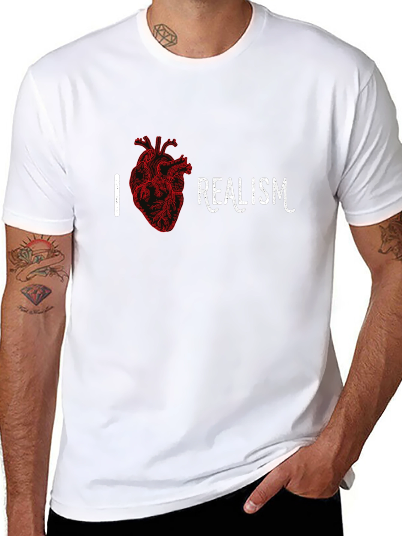 I Heart Realism Black T-Shirt