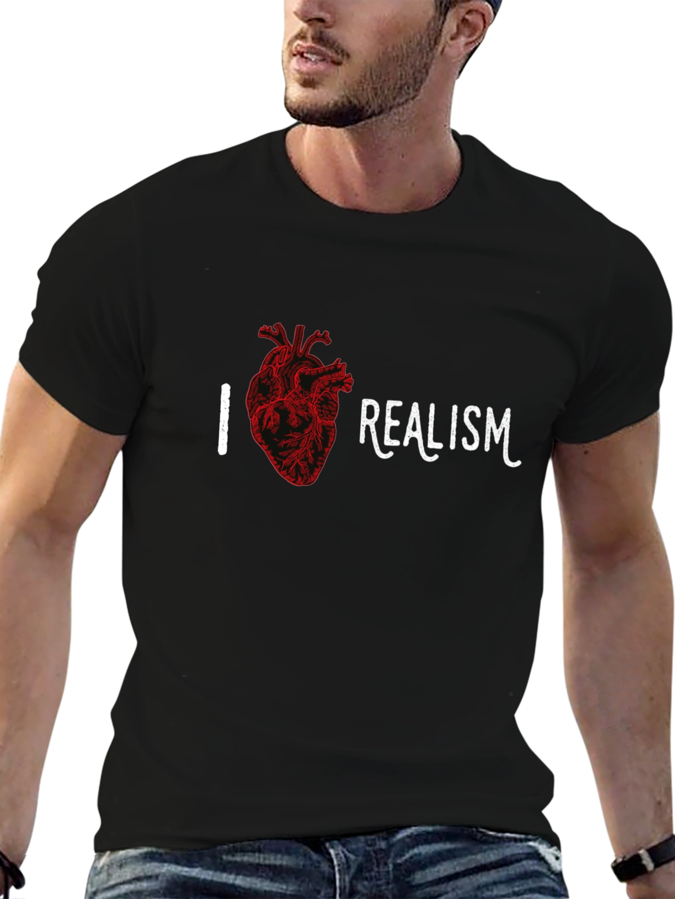 I Heart Realism Black T-Shirt