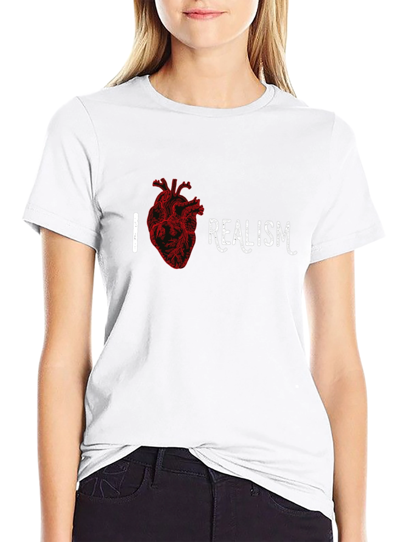 I Heart Realism Black T-Shirt