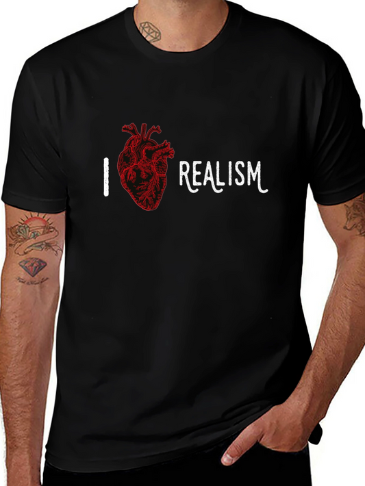 I Heart Realism Black T-Shirt