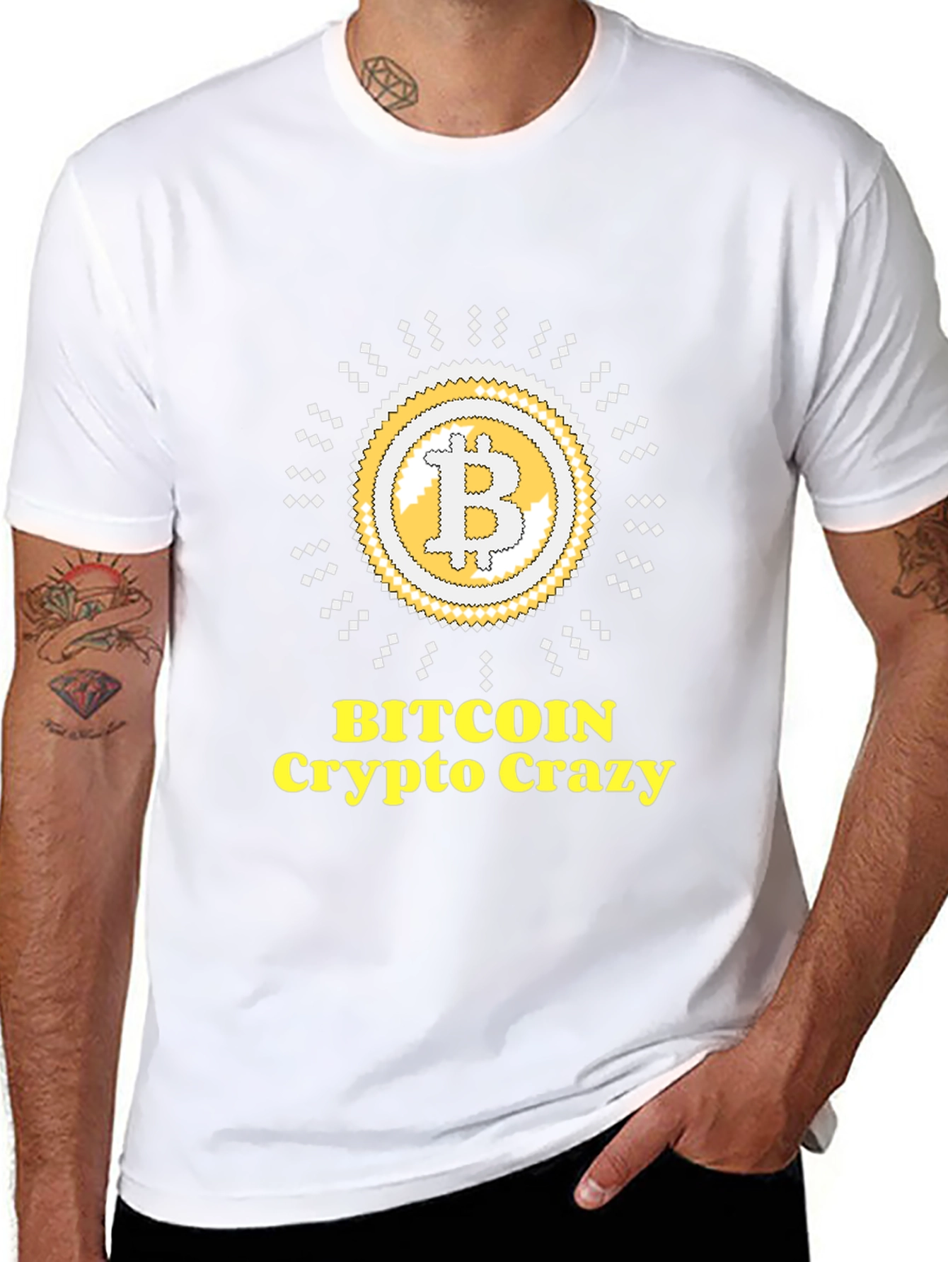 Bitcoin Crypto Crazy Graphic T-Shirt
