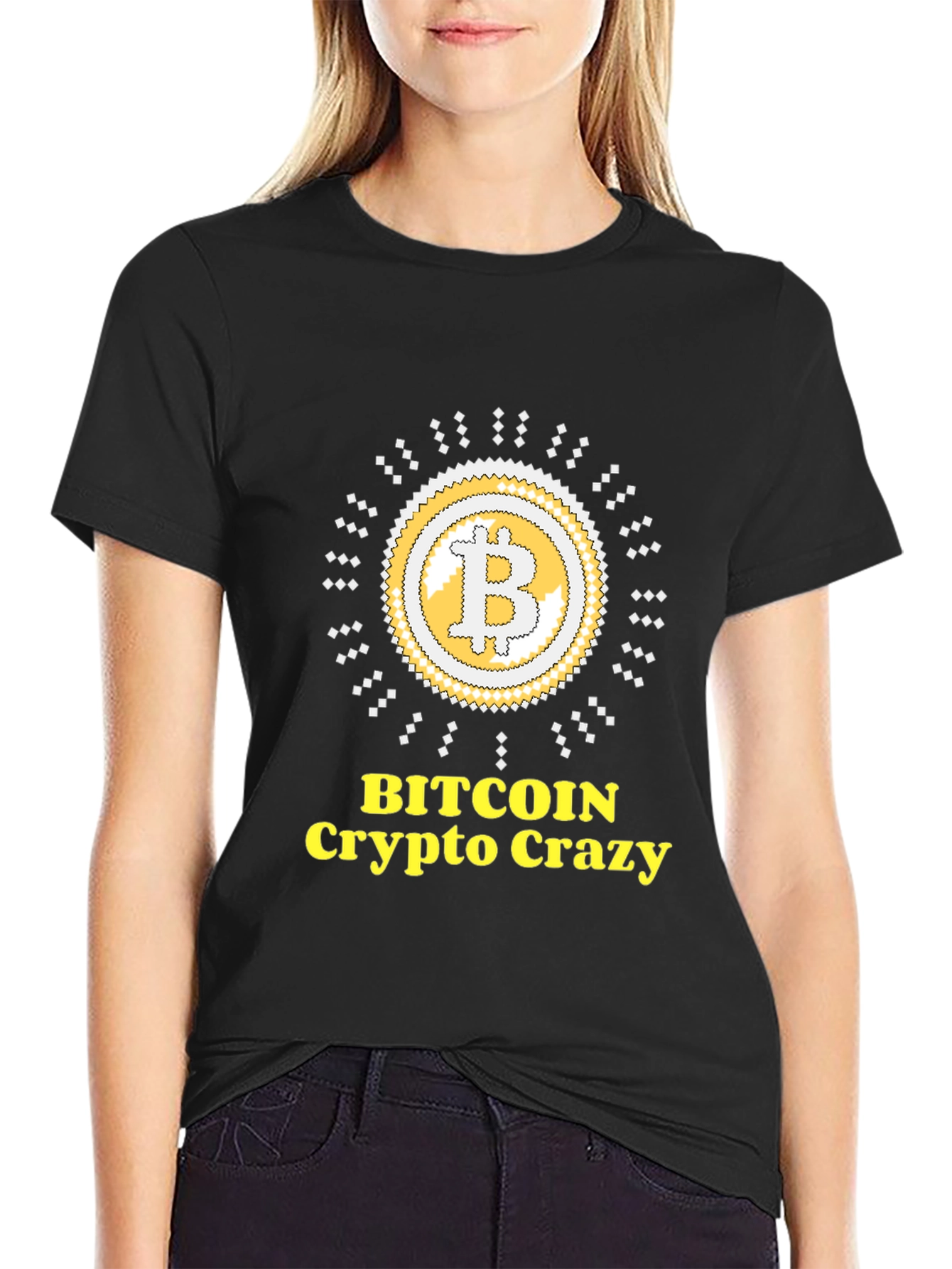 Bitcoin Crypto Crazy Graphic T-Shirt