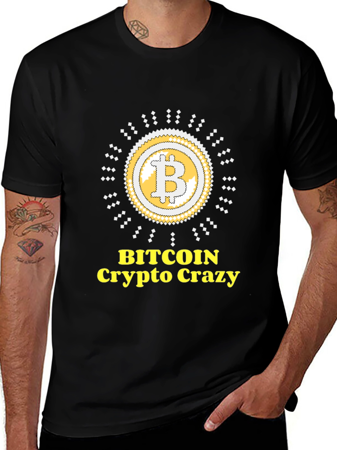 Bitcoin Crypto Crazy Graphic T-Shirt