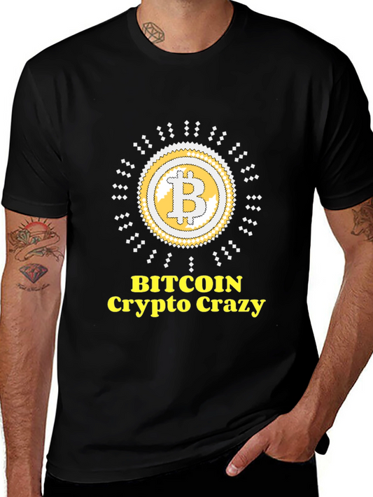 Bitcoin Crypto Crazy Graphic T-Shirt