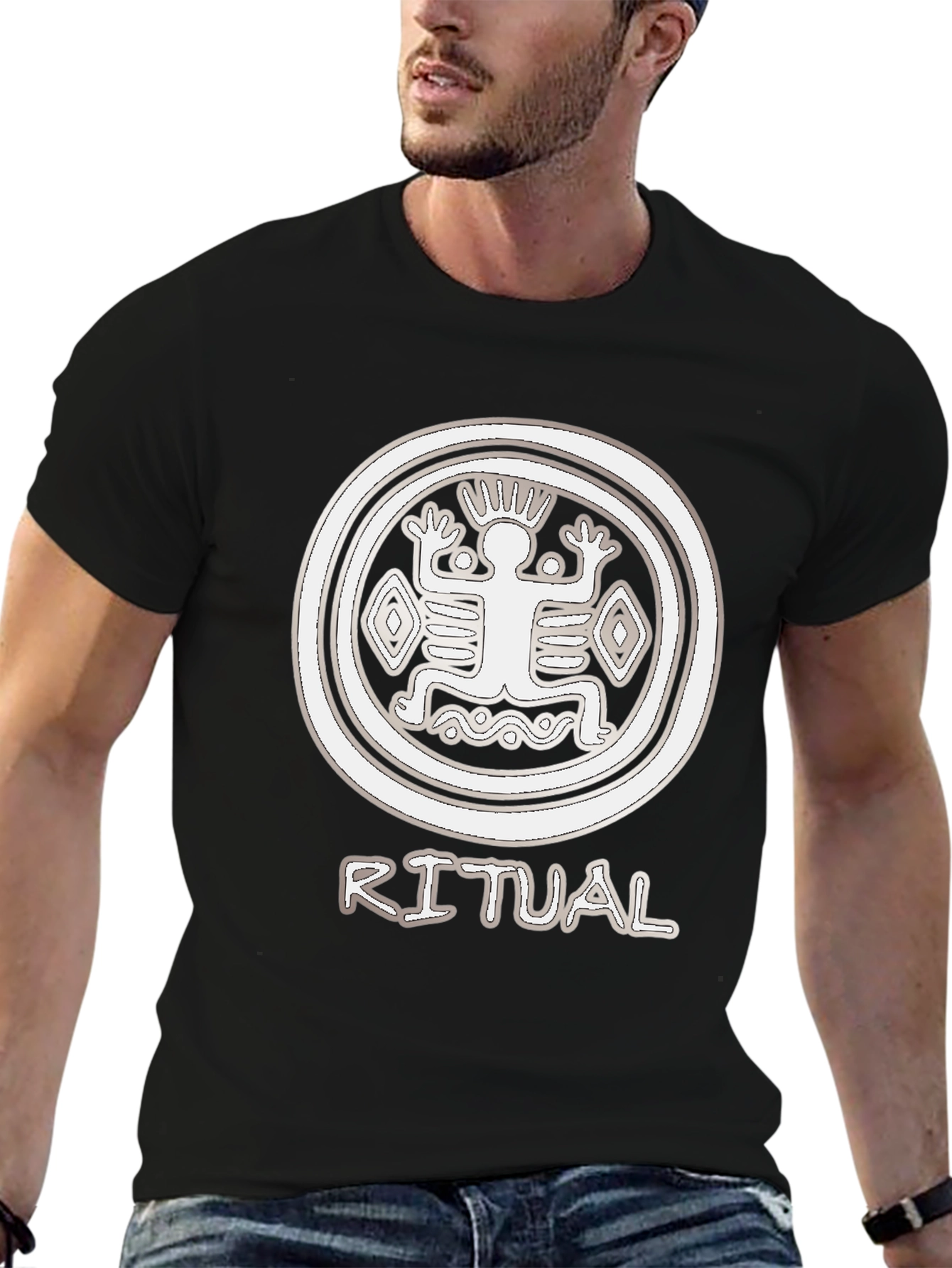 Ritual Graphic T-Shirt - Tribal Circle Design