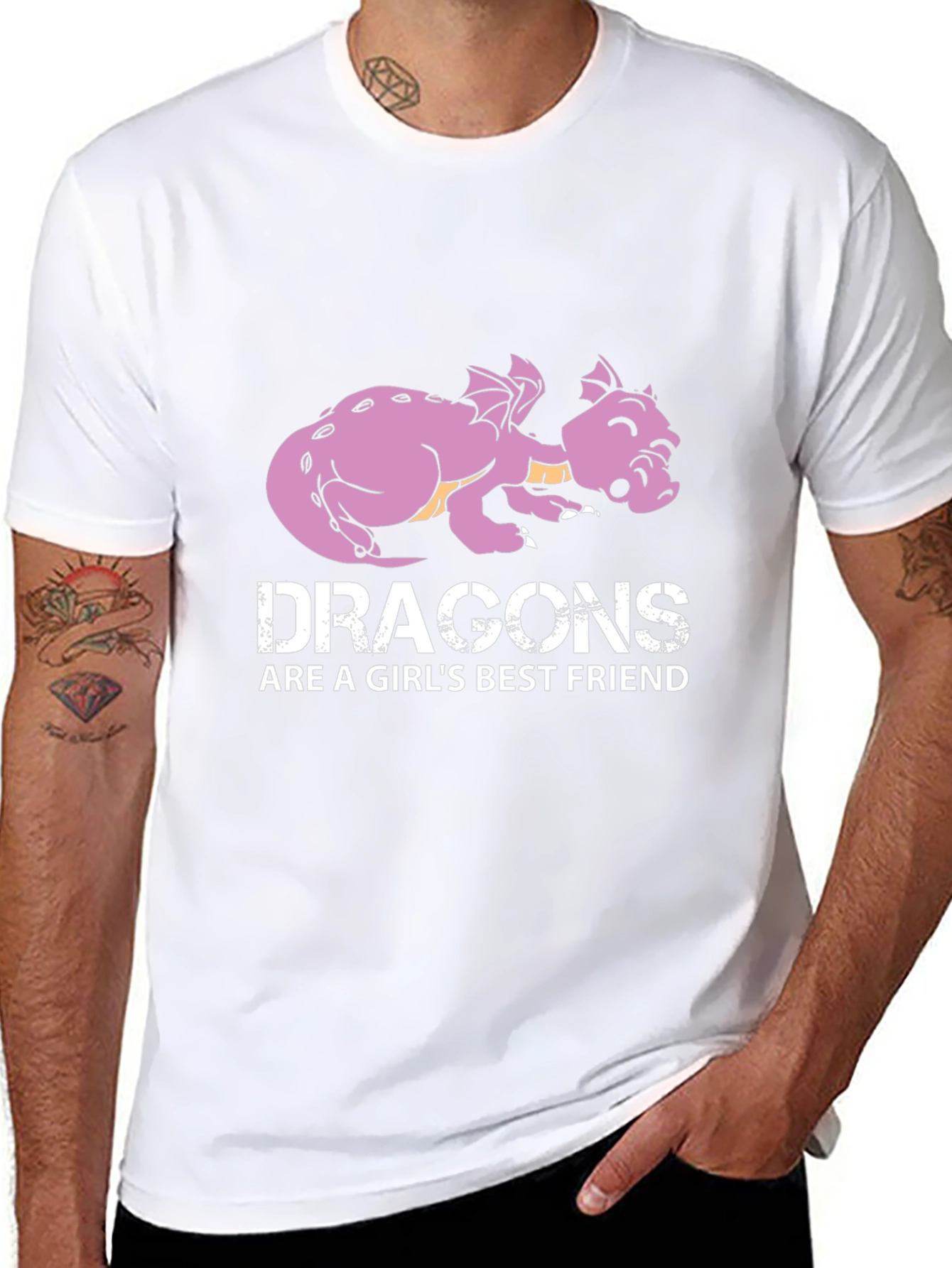 Dragon Best Friend Graphic Tee - Black